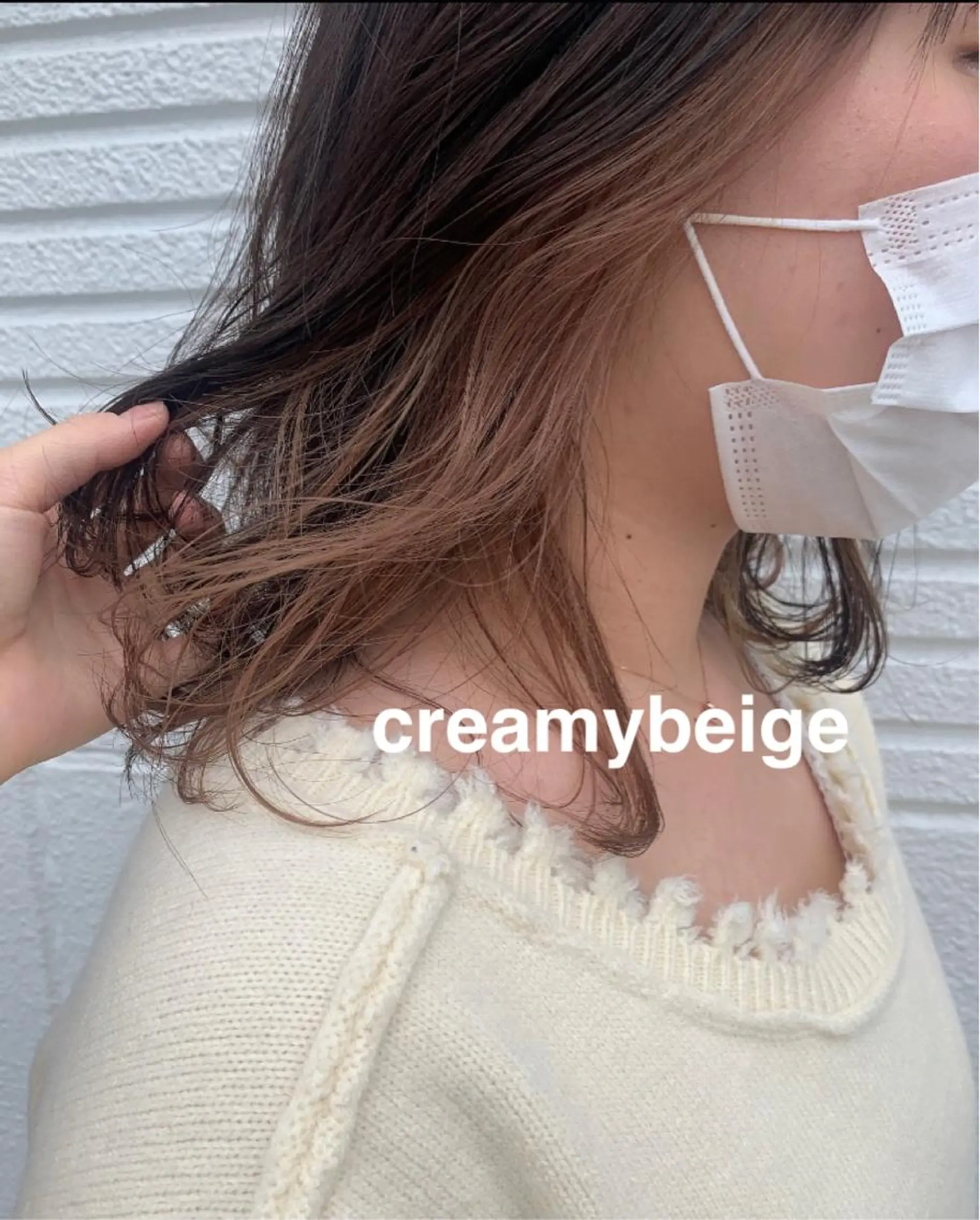 ミディアム カラー ベージュカラー インナーカラー kitagawa mayuのヘアスタイル