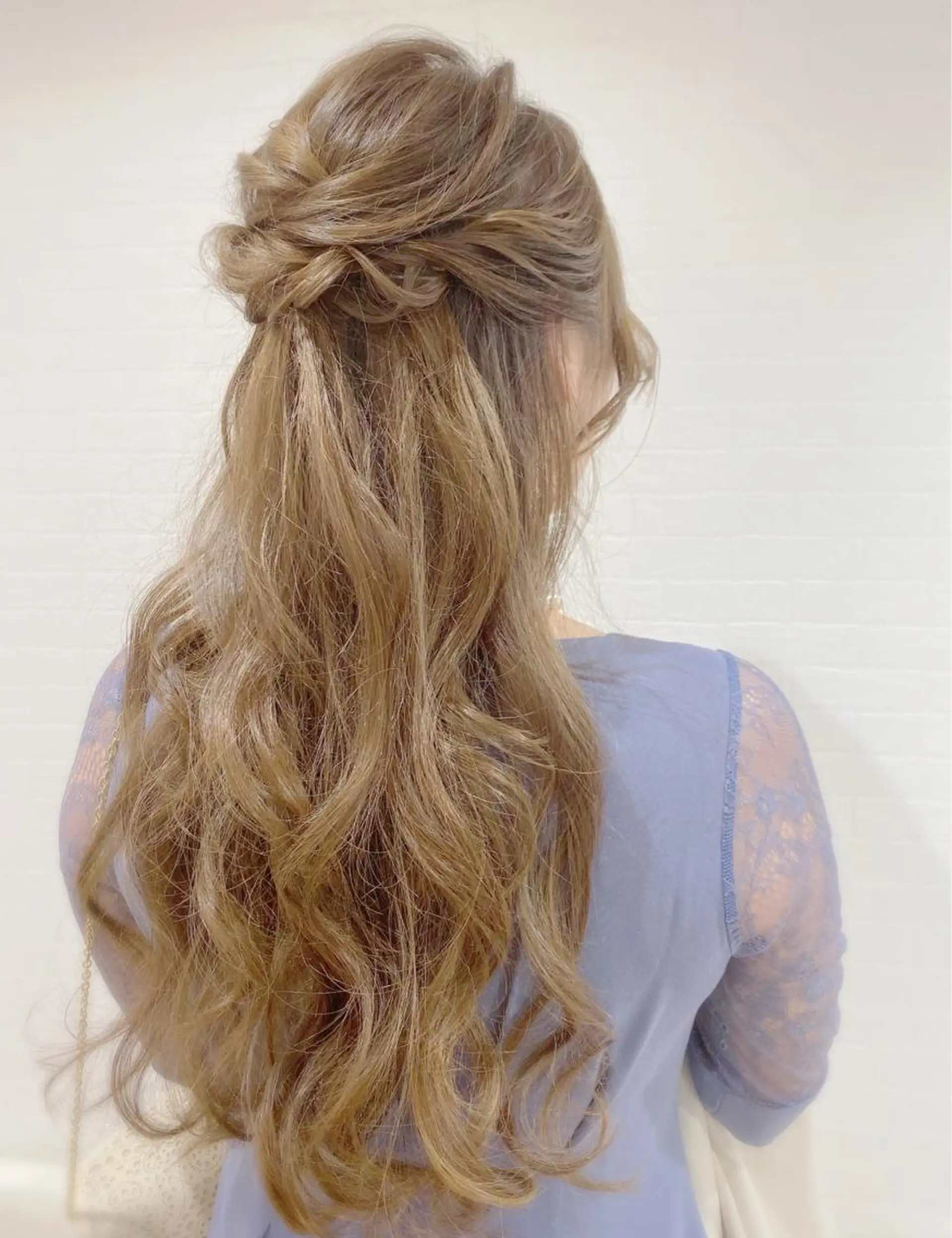 ロング ヘアアレンジ ハーフアップ ヘアセット GRANLUSSO 〜グランルッソ駅前店所属・木口 嘉美のヘアスタイル