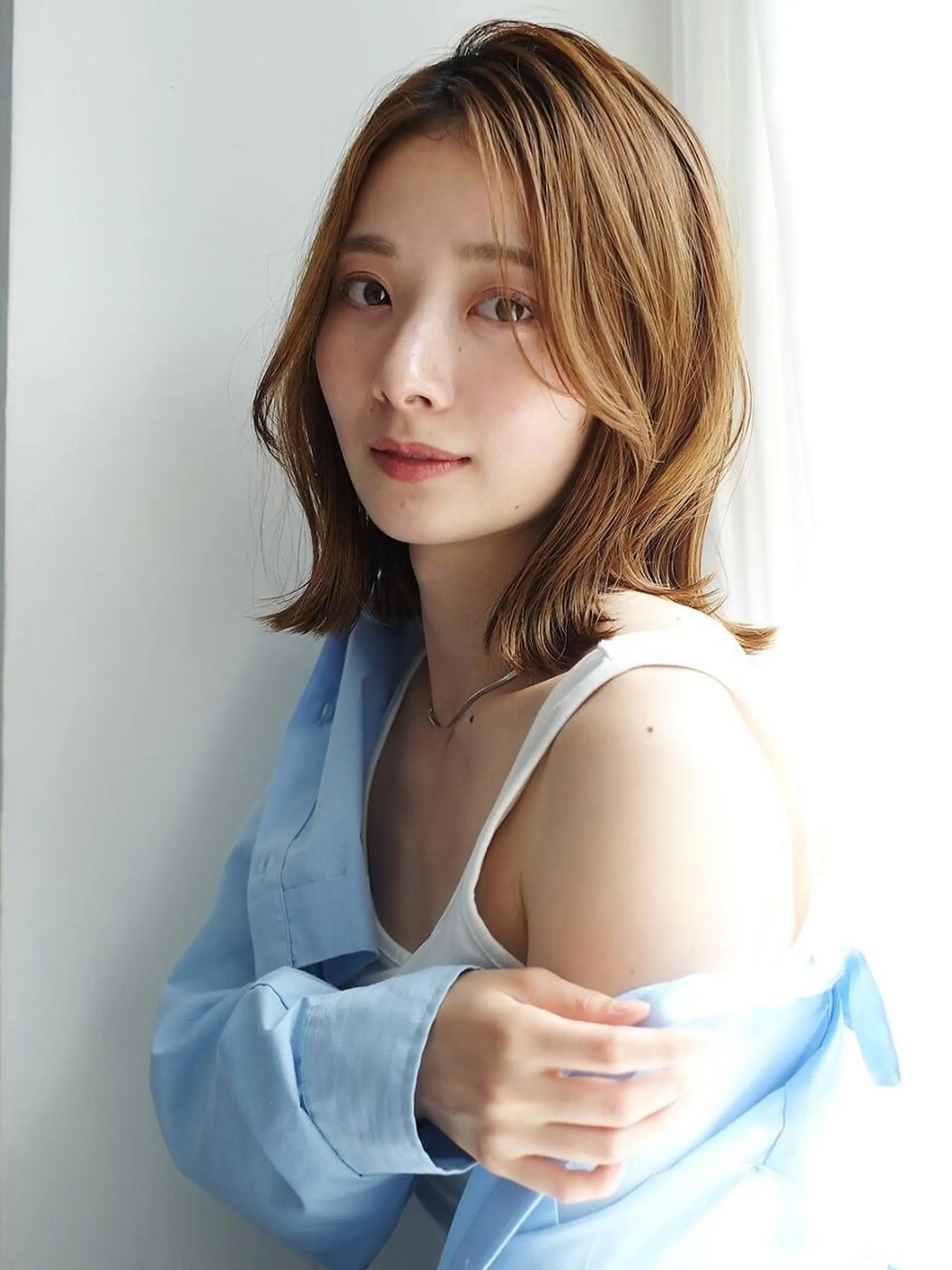 ミディアム カラー ange 千曲のヘアスタイル