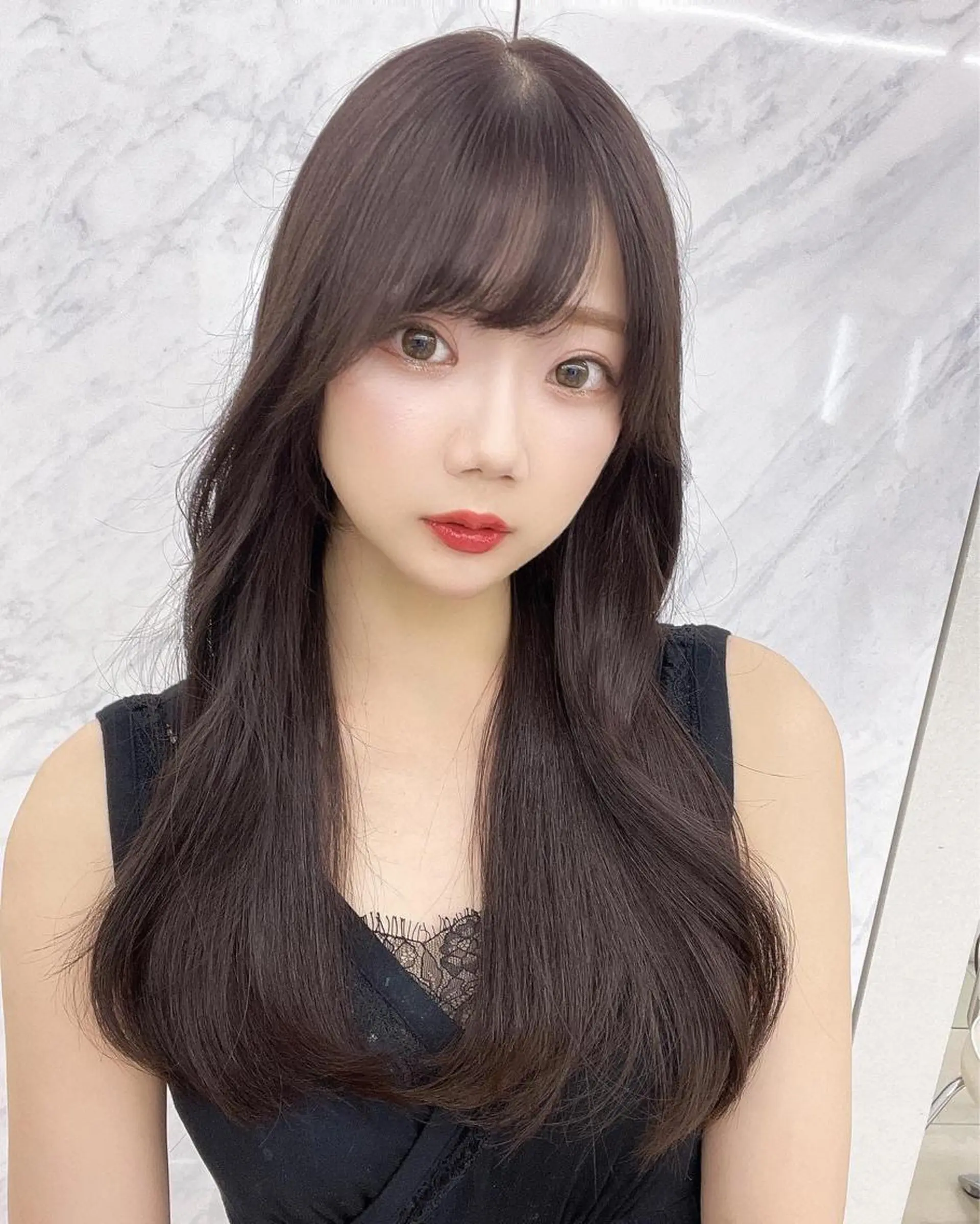 ロング カラー トリートメント COA GINZA 空也/前髪/顔まわりのヘアスタイル