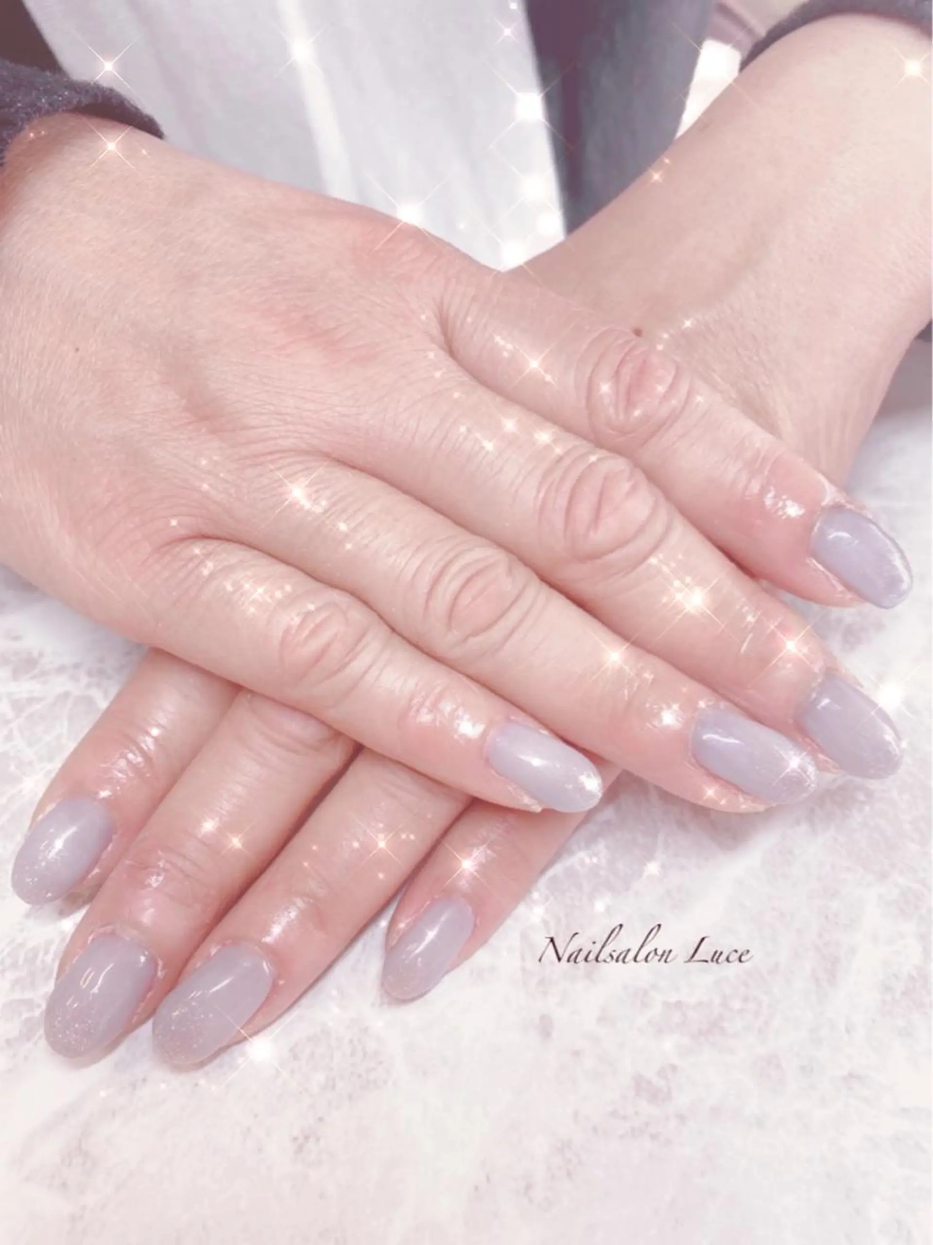 ネイル ブルー ジェルネイル ワンカラーネイル ネイル& 脱毛サロン　Lのマツエク・マツパデザイン