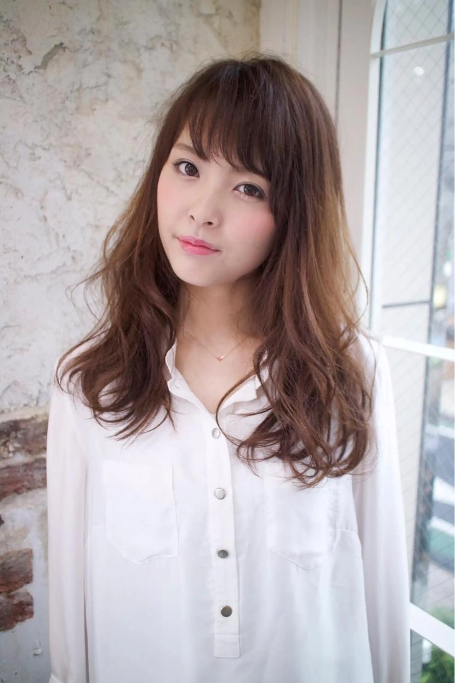 ミディアム セミロング ロング カラー パーマ ミディアムパーマ セミロングパーマ ロング デジタルパーマ ひがし　まさし JYUNESU副代表のヘアスタイル