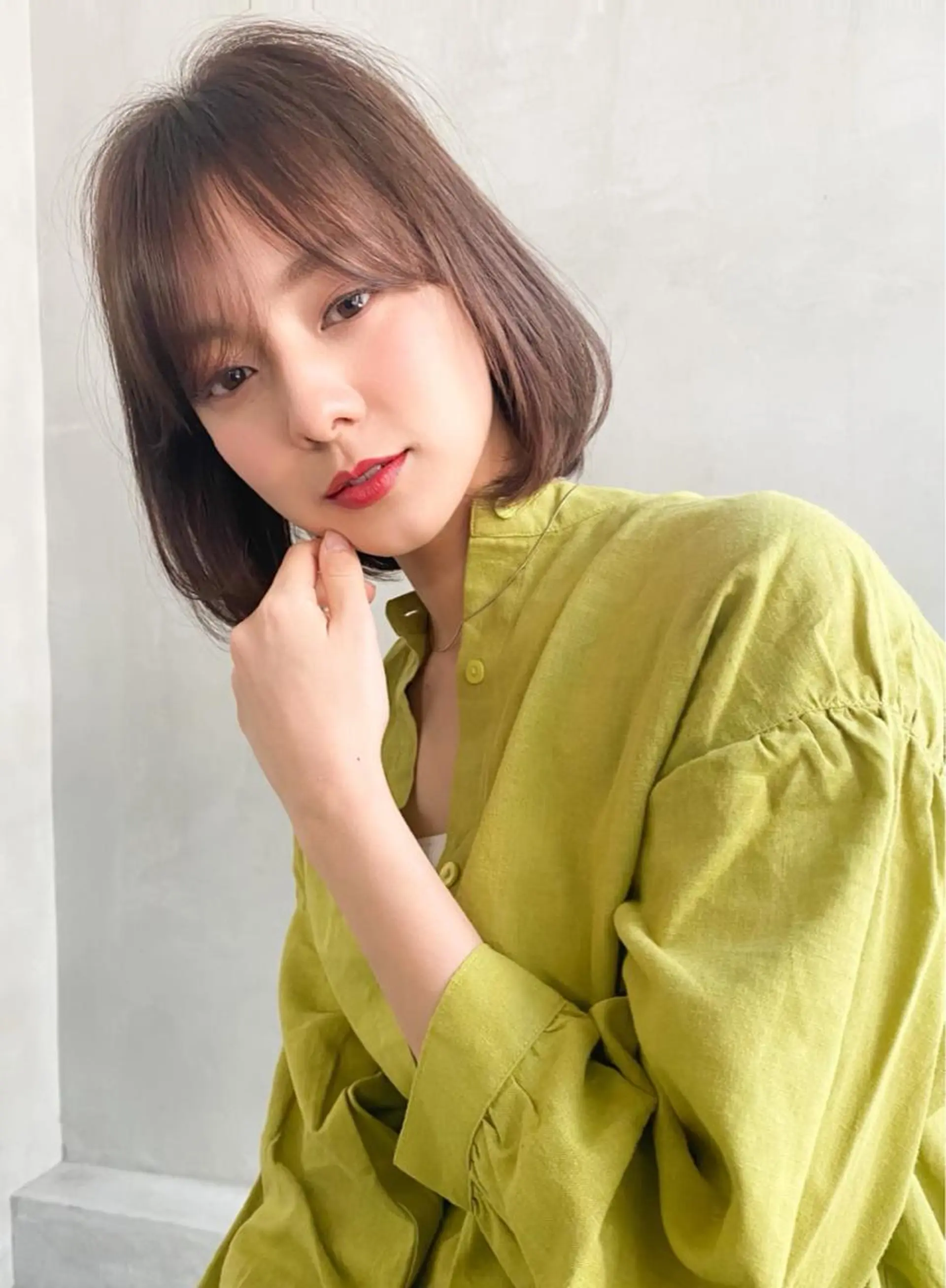 ショート カラー カット ヘアカラー トリートメント ヘッドスパ ヘアセット 透明感/オリーブ/ グレージュ/YUKAのヘアスタイル