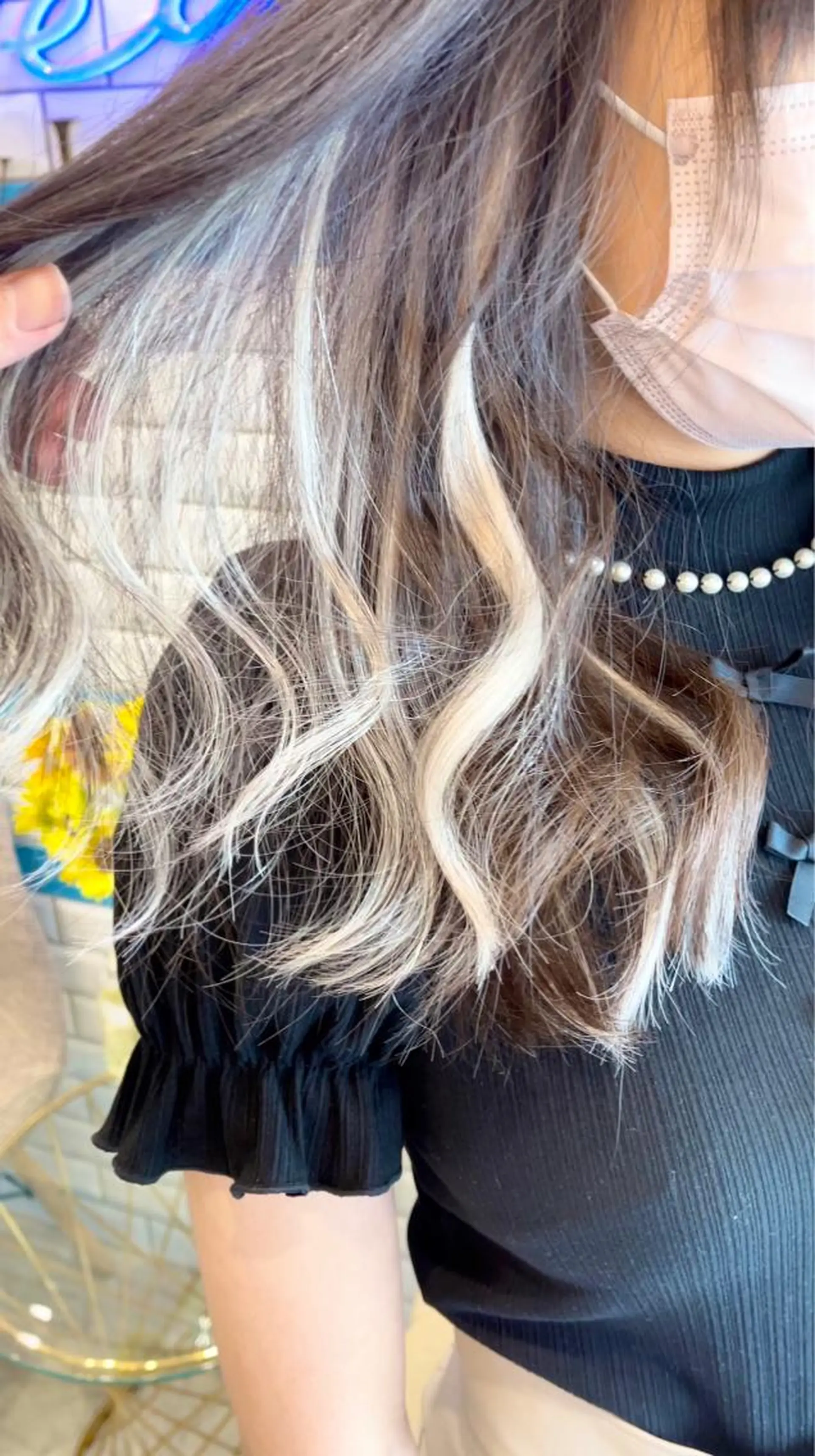 セミロング カラー ヘアアレンジ エクステ ハロウィン 新宿/韓国レイヤー 髪質改善カラー/角所のヘアスタイル