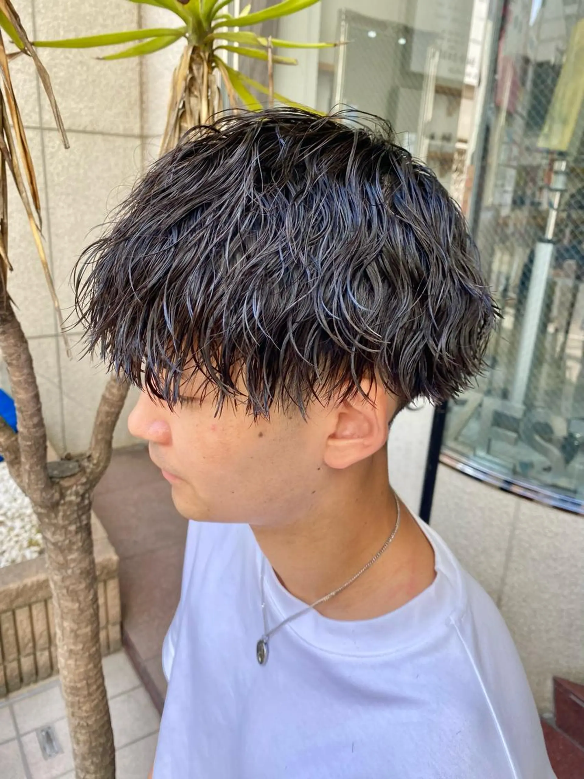 パーマ メンズ カット パーマ 酸スト/フェザー パーマ/三谷海斗のヘアスタイル