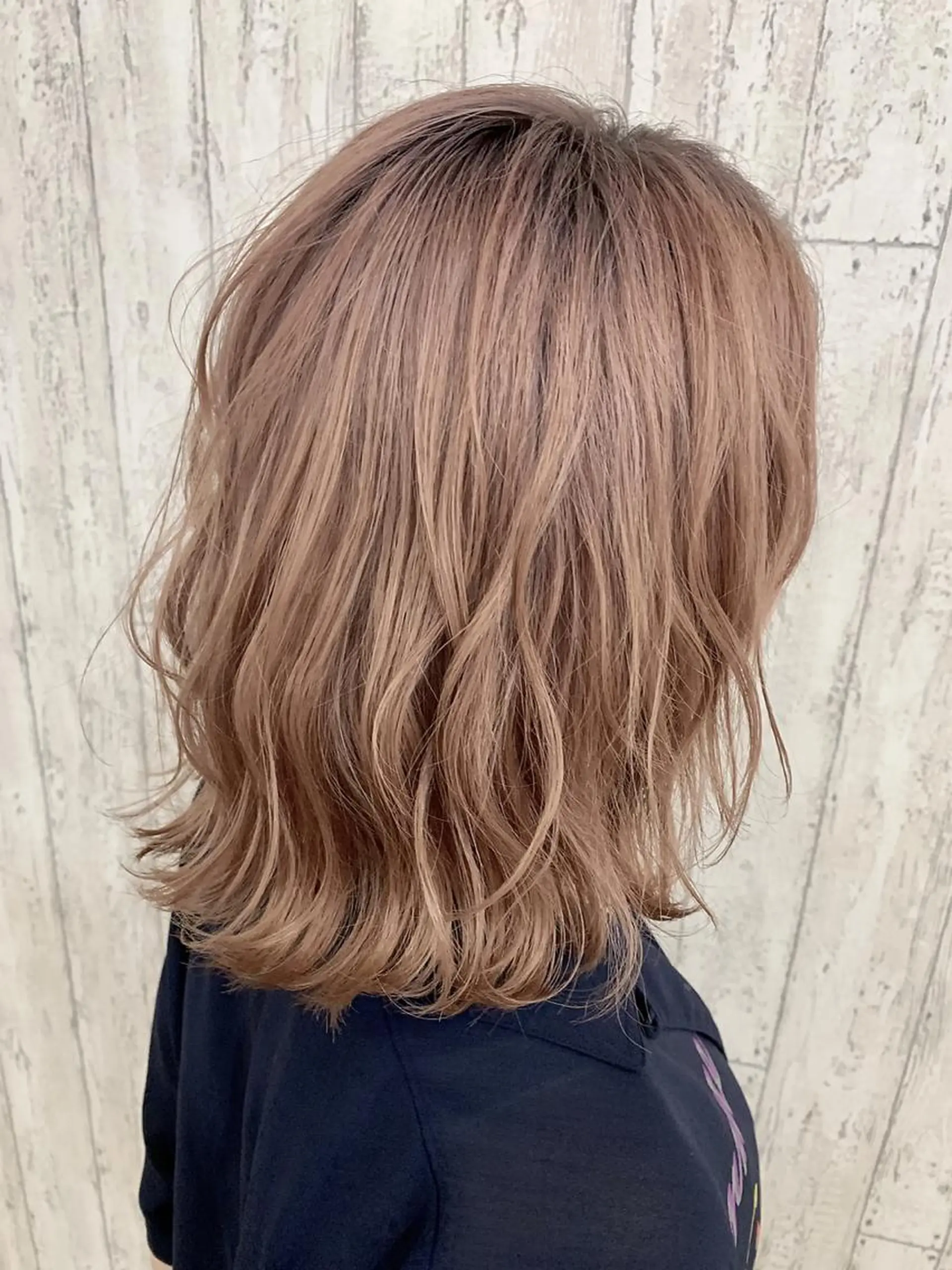 ミディアム カラー ベージュカラー ピンクカラー ピンクベージュ 髪質改善/艶髪💎 ウエキ リカのヘアスタイル