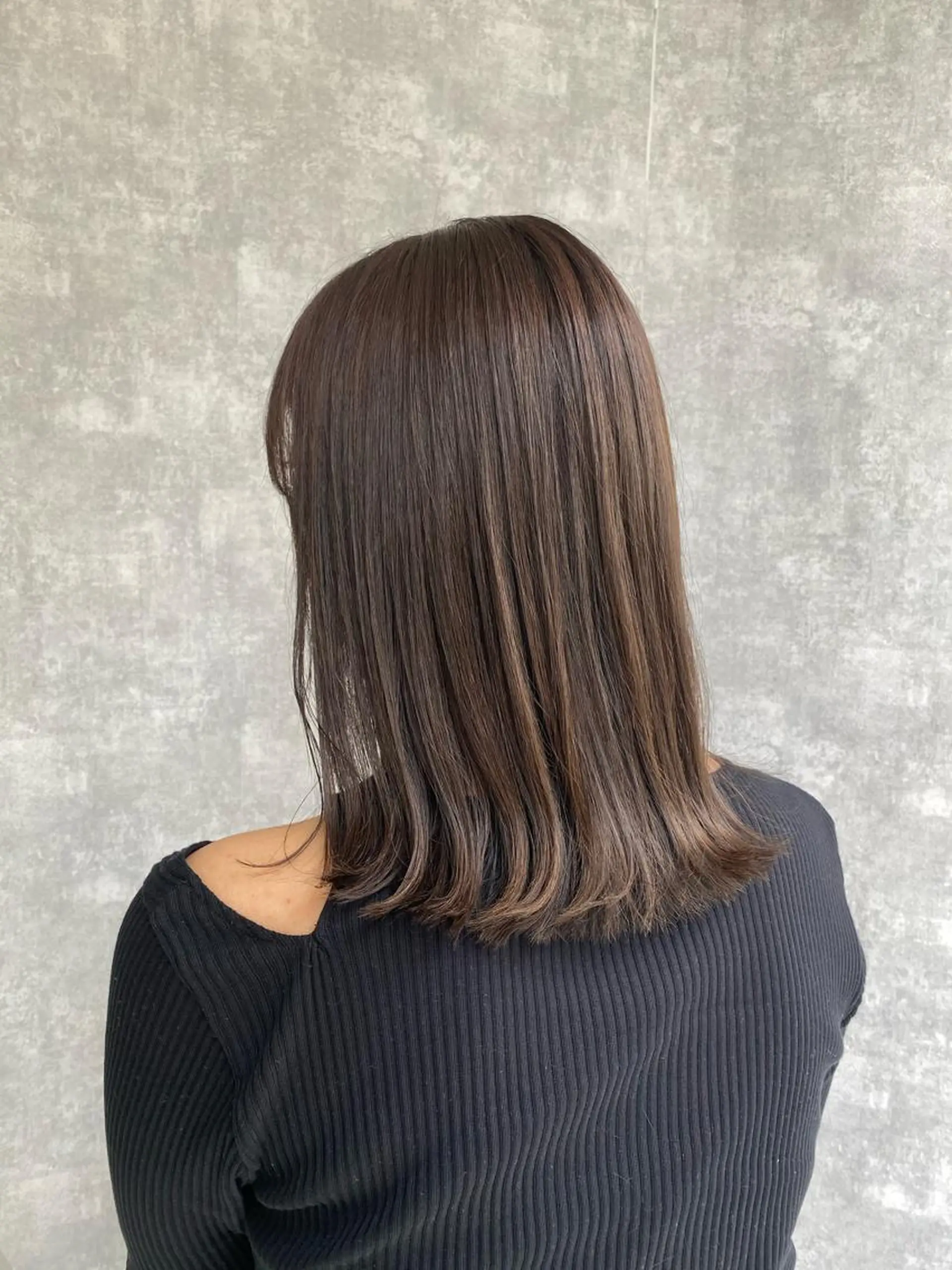 ミディアム カラー カット ヘアカラー トリートメント 入江 允のヘアスタイル