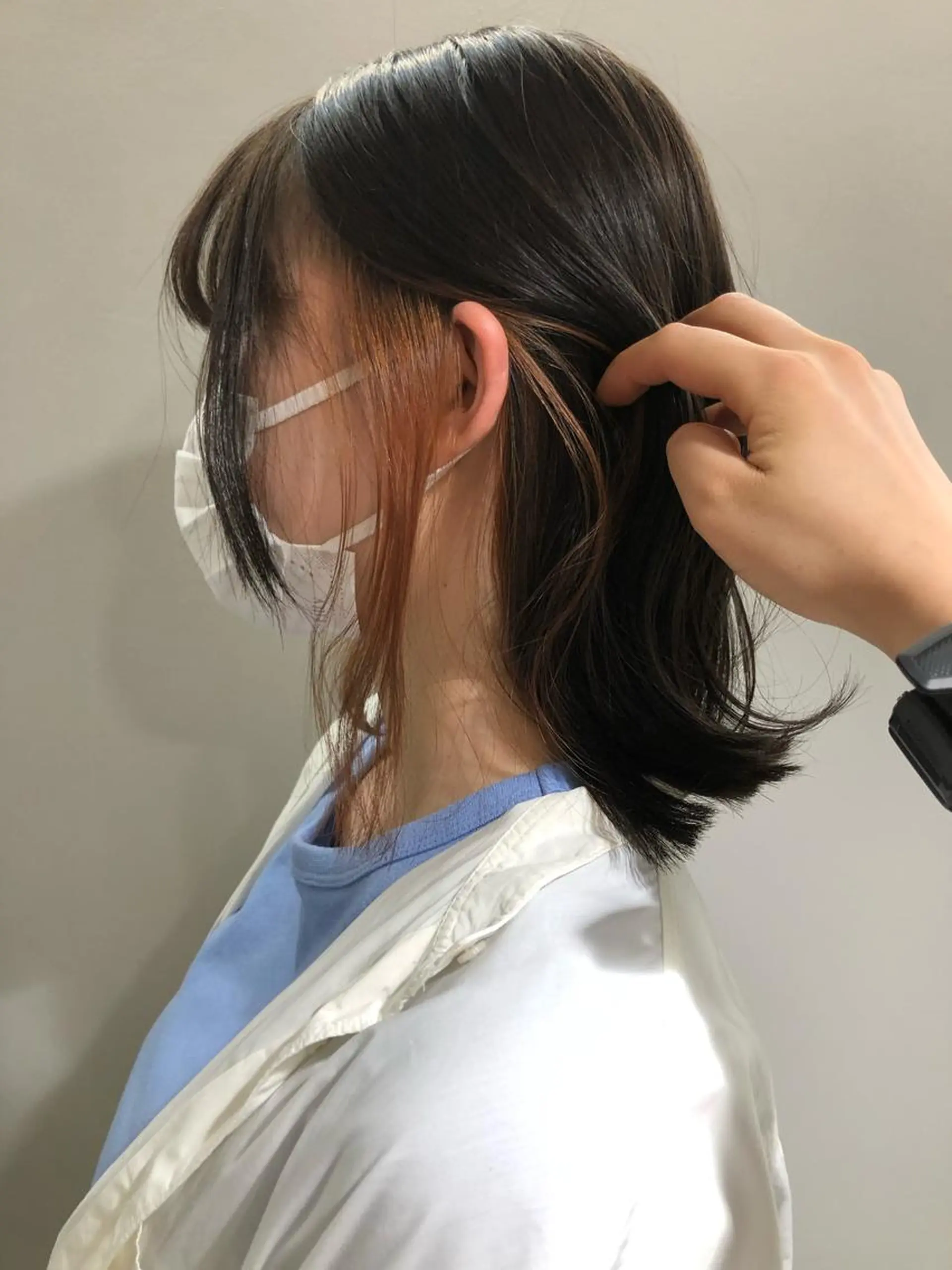 ミディアム カラー 白土 さくらのヘアスタイル