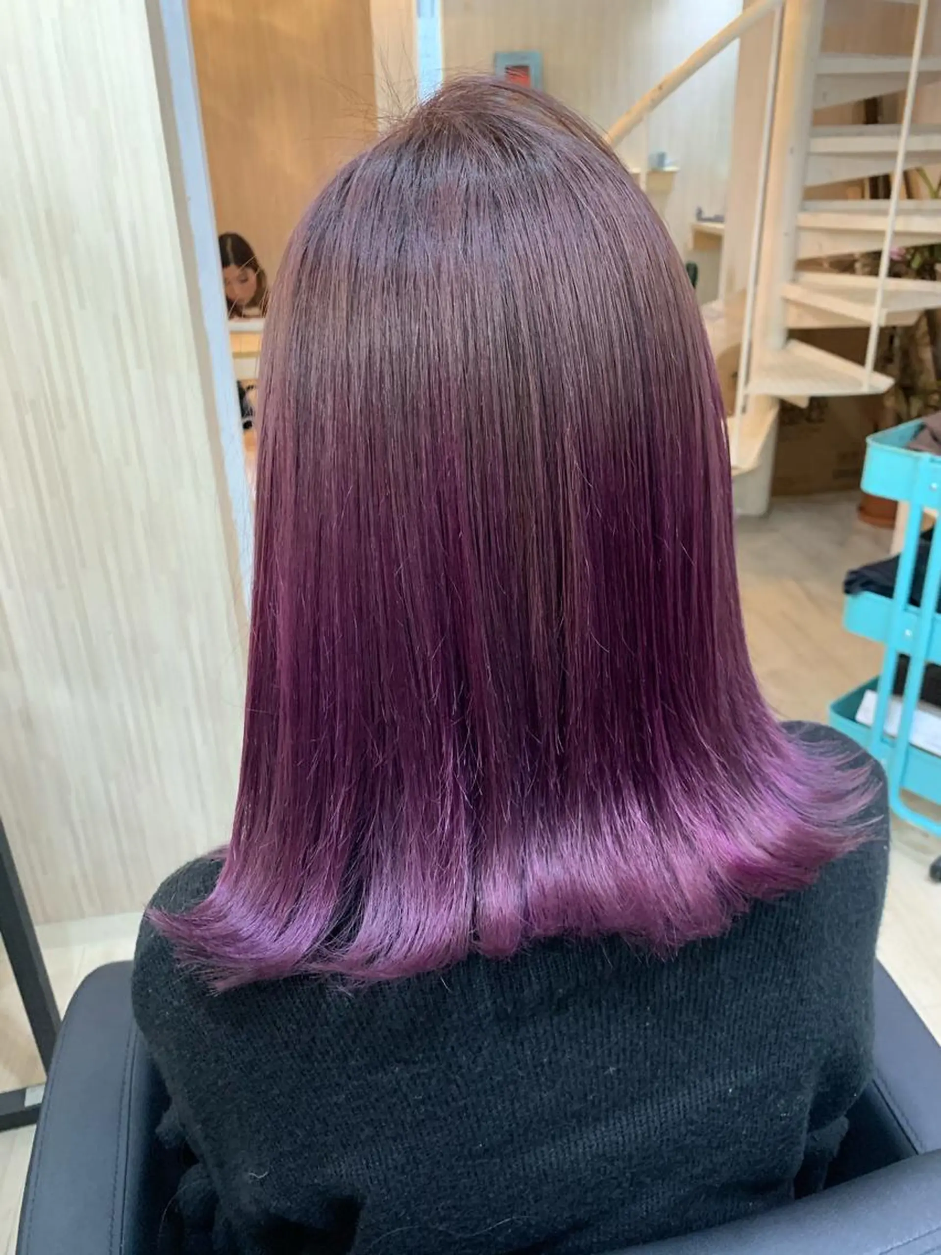 ミディアム カラー ヘアアレンジ グラデーションカラー パープルカラー ヘアカラー nico  原宿所属・nico【代表】 市川　拓也のヘアスタイル