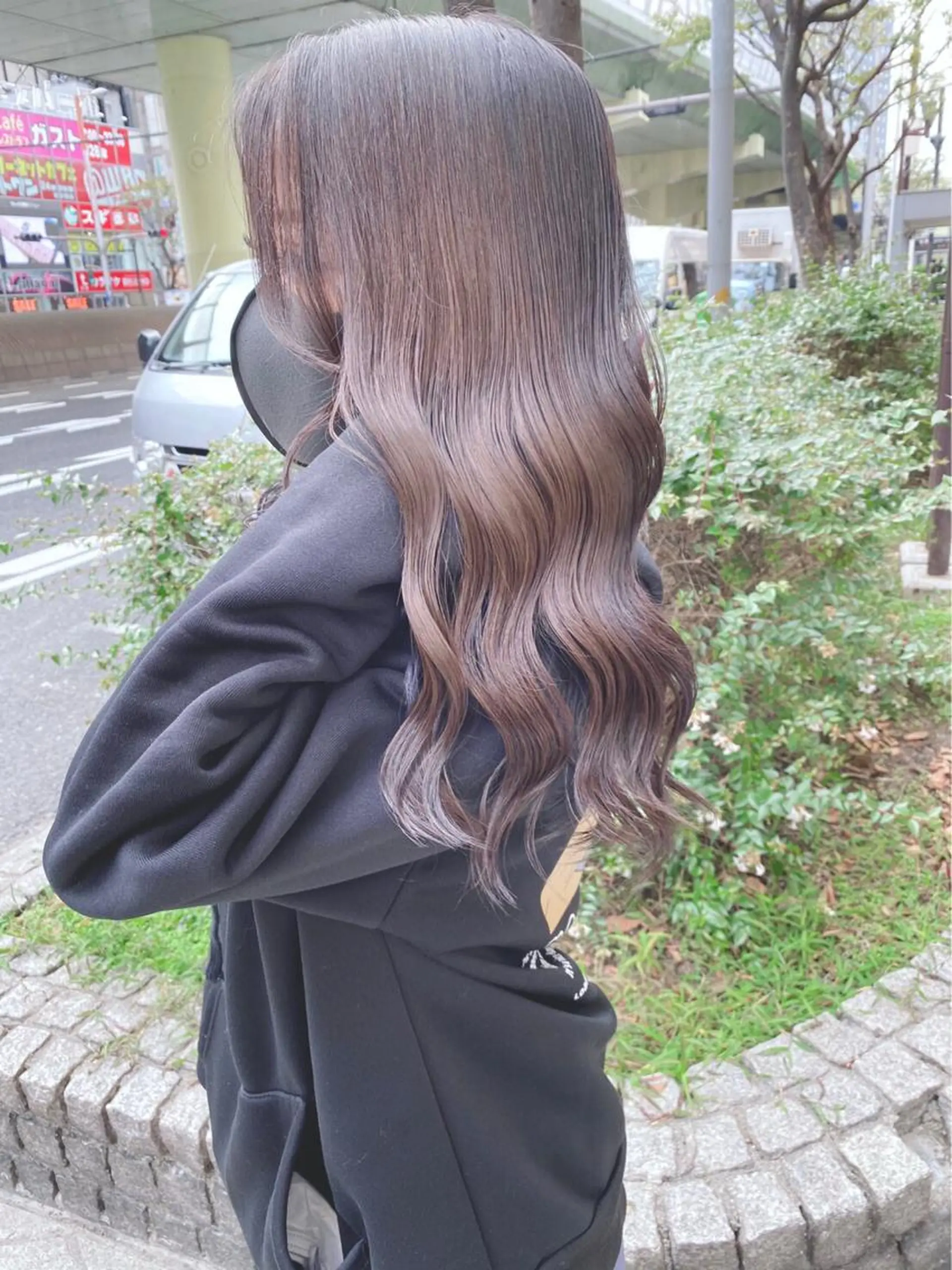ロング カラー 難波/心斎橋/ボブ/ 髪質改善/ハイトーンのヘアスタイル