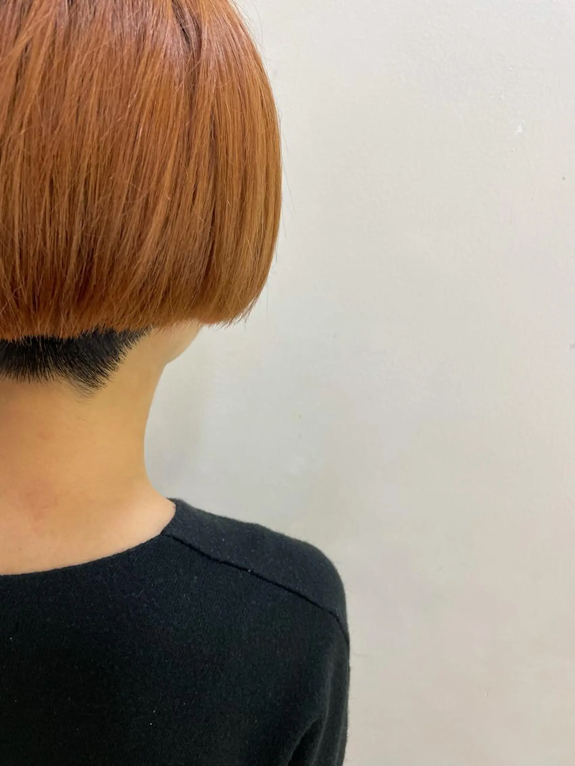 ショート オレンジブラウン ボブ デザインカラー/ 推しの配色　肥後のヘアスタイル