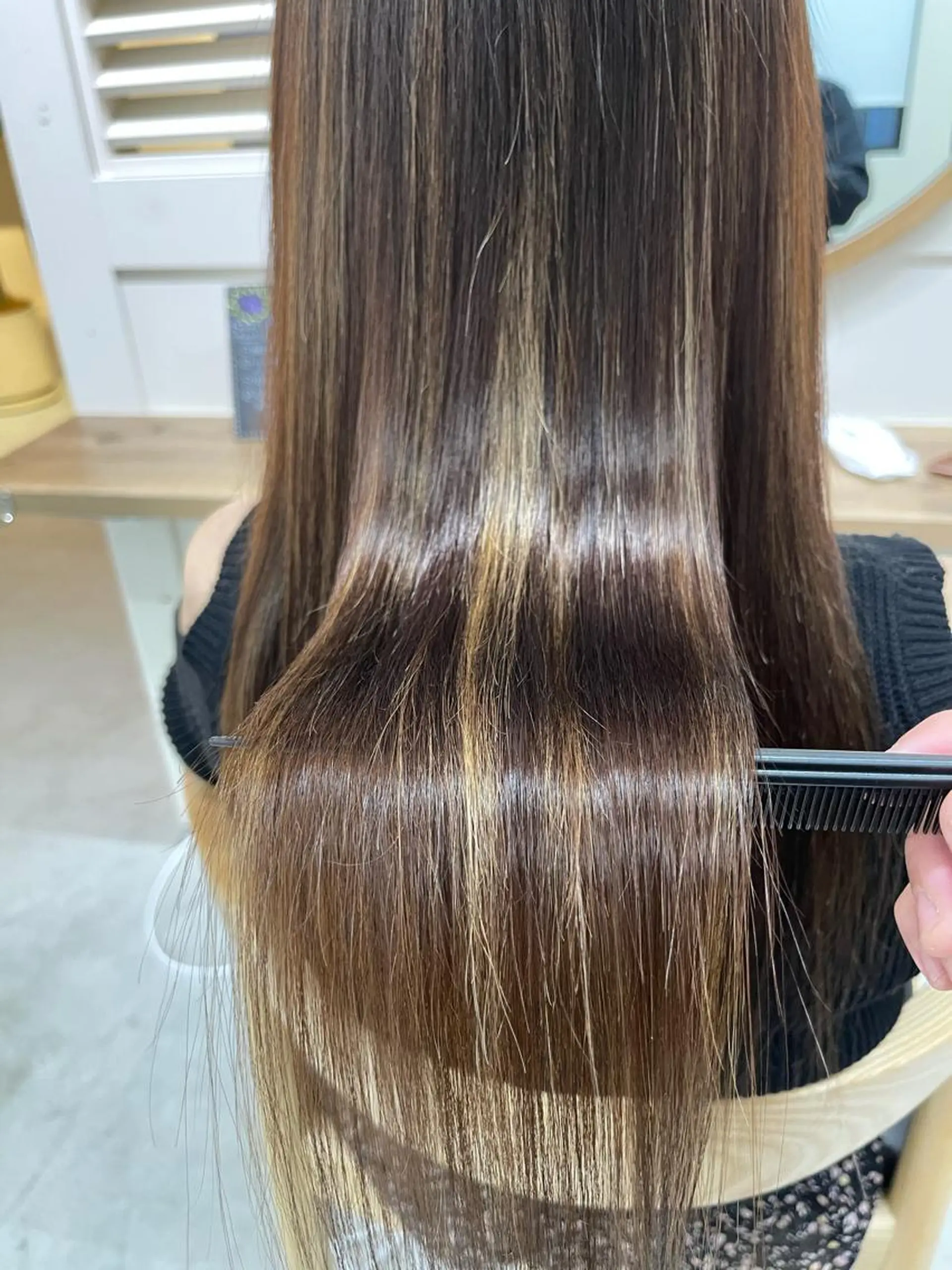 ロング カット 縮毛矯正 トリートメント イメチェンカット✂️ 錦糸町佐藤店長のヘアスタイル