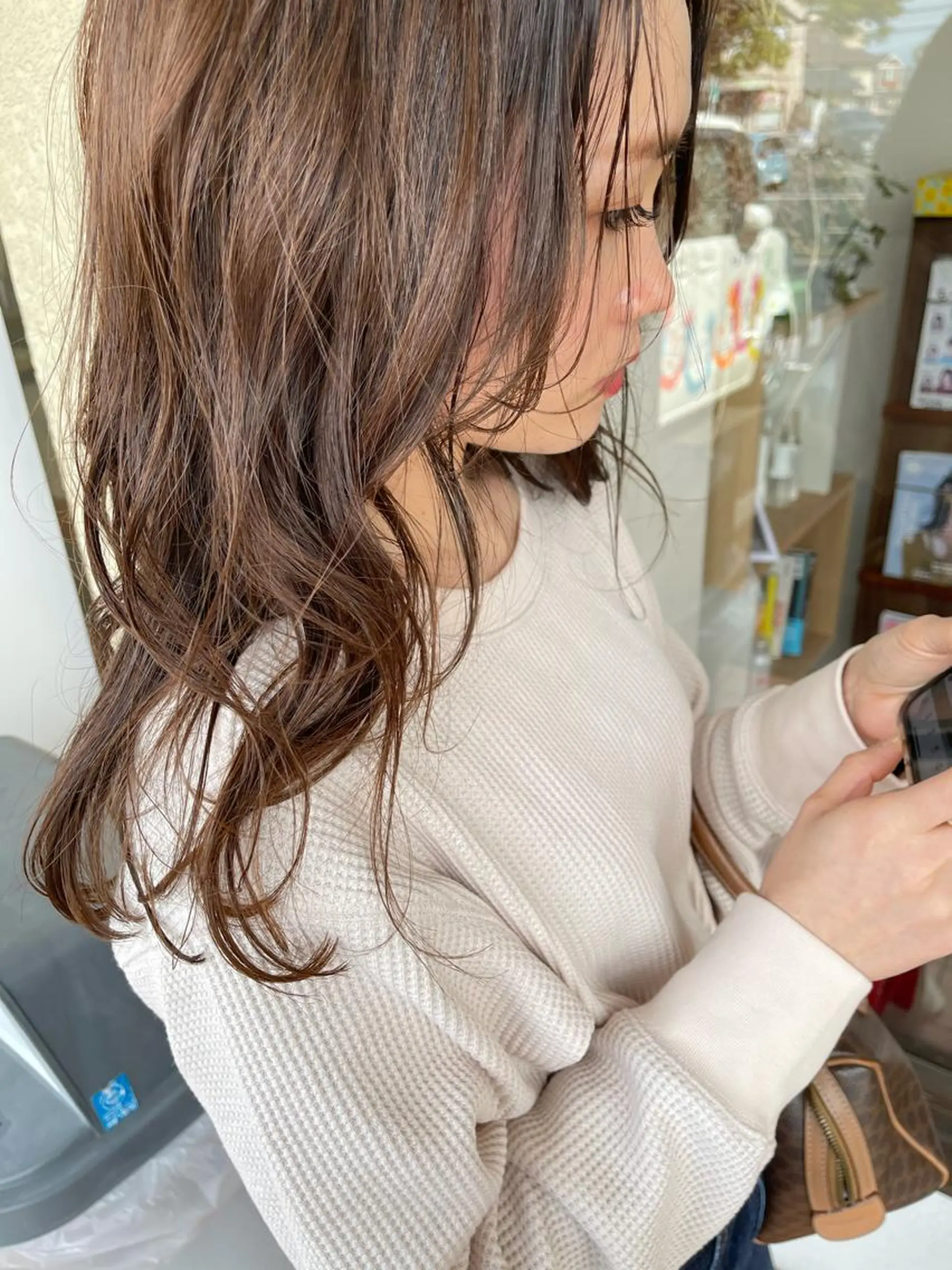 セミロング カット パーマ goodday /kahoのヘアスタイル