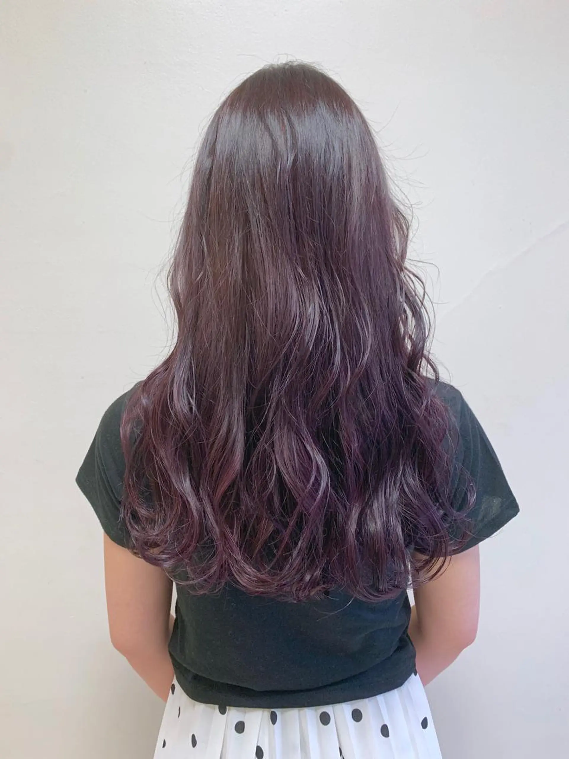 セミロング カラー ブリーチ グラデーションカラー バイオレットカラー カラー特化型美容師 保住のヘアスタイル