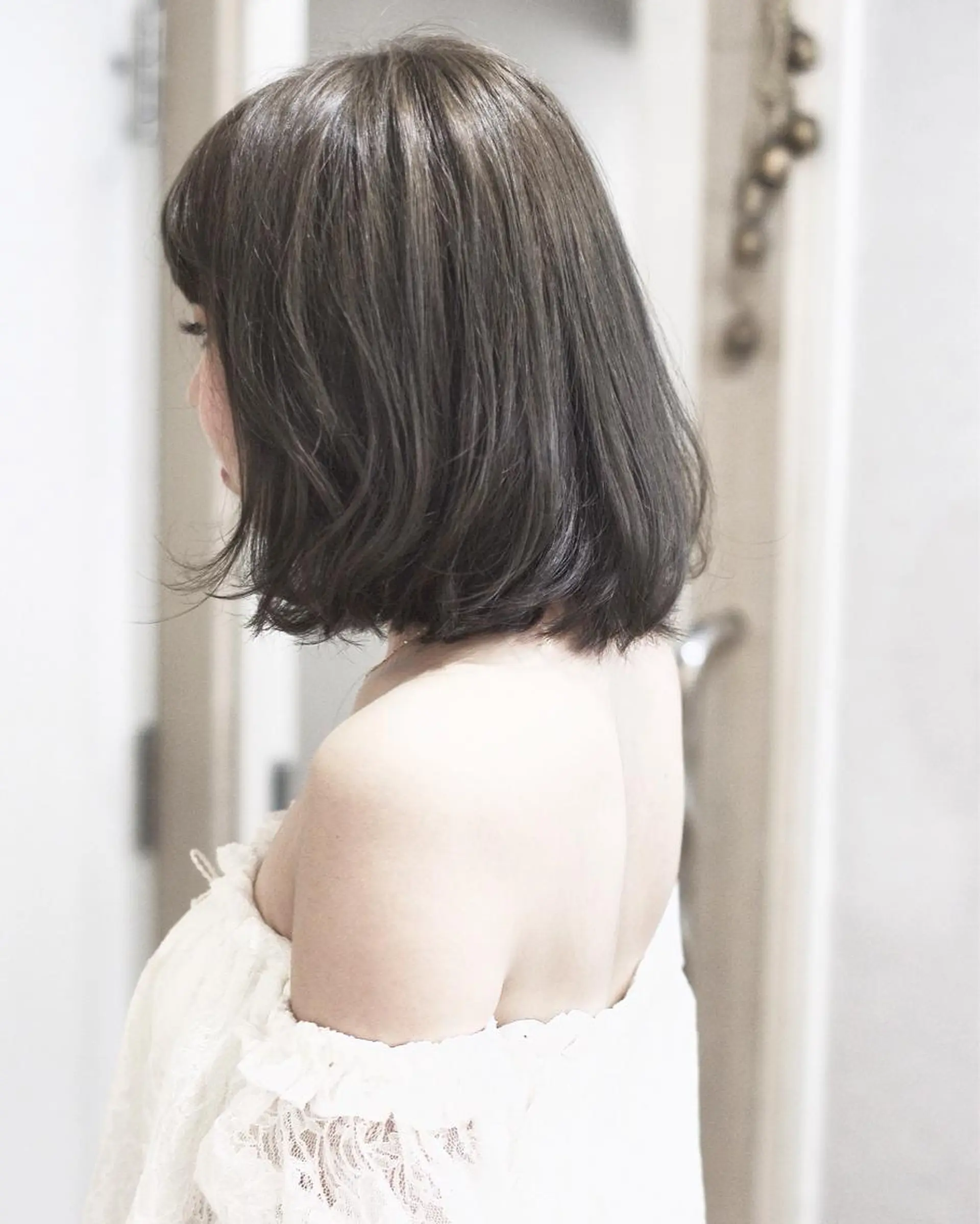 ミディアム カラー アッシュ アッシュグレー 💎髪質改善💎 デザイナーshinのヘアスタイル