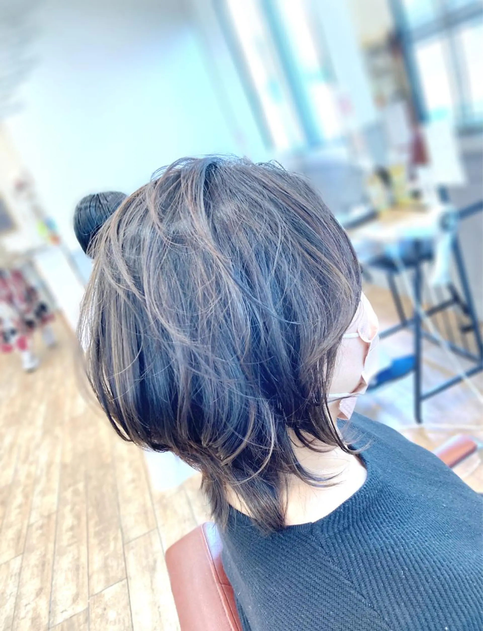 ミディアム カラー 菅原 綾のヘアスタイル