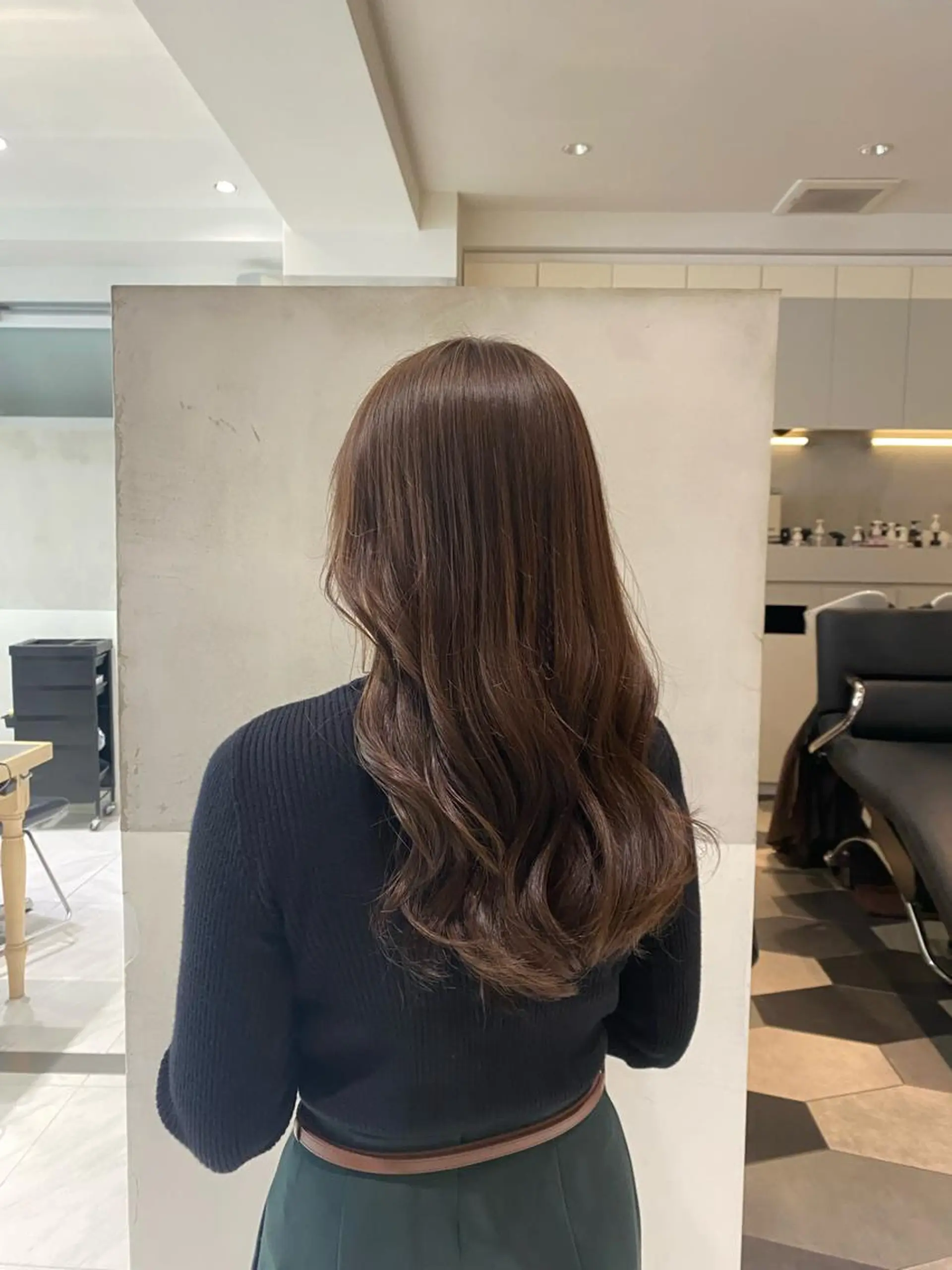 ロング カラー アッシュ アッシュブラウン ブラウンカラー カット ヘアカラー パーマ 縮毛矯正 トリートメント ヘッドスパ ナチュラル/韓国💎 haruka 💎のヘアスタイル