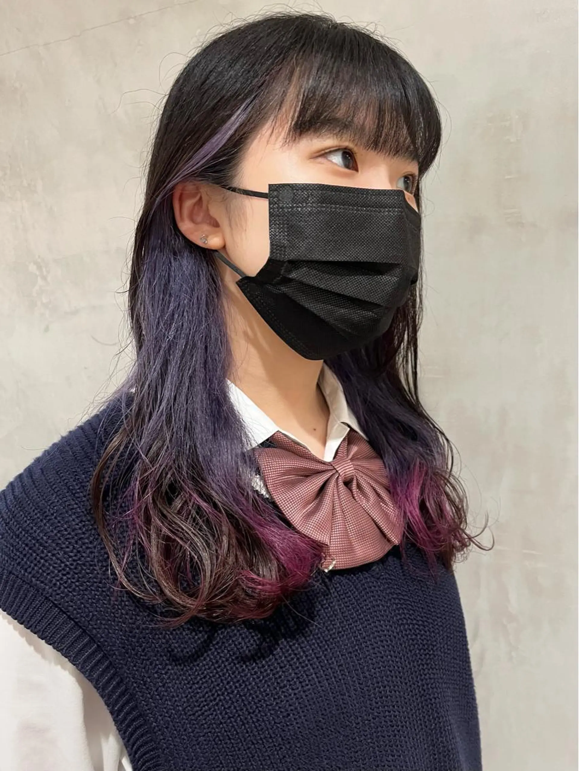 セミロング カラー ピンクカラー パープルカラー 顔まわり/暖色 可愛い特化🎀ゆうなのヘアスタイル