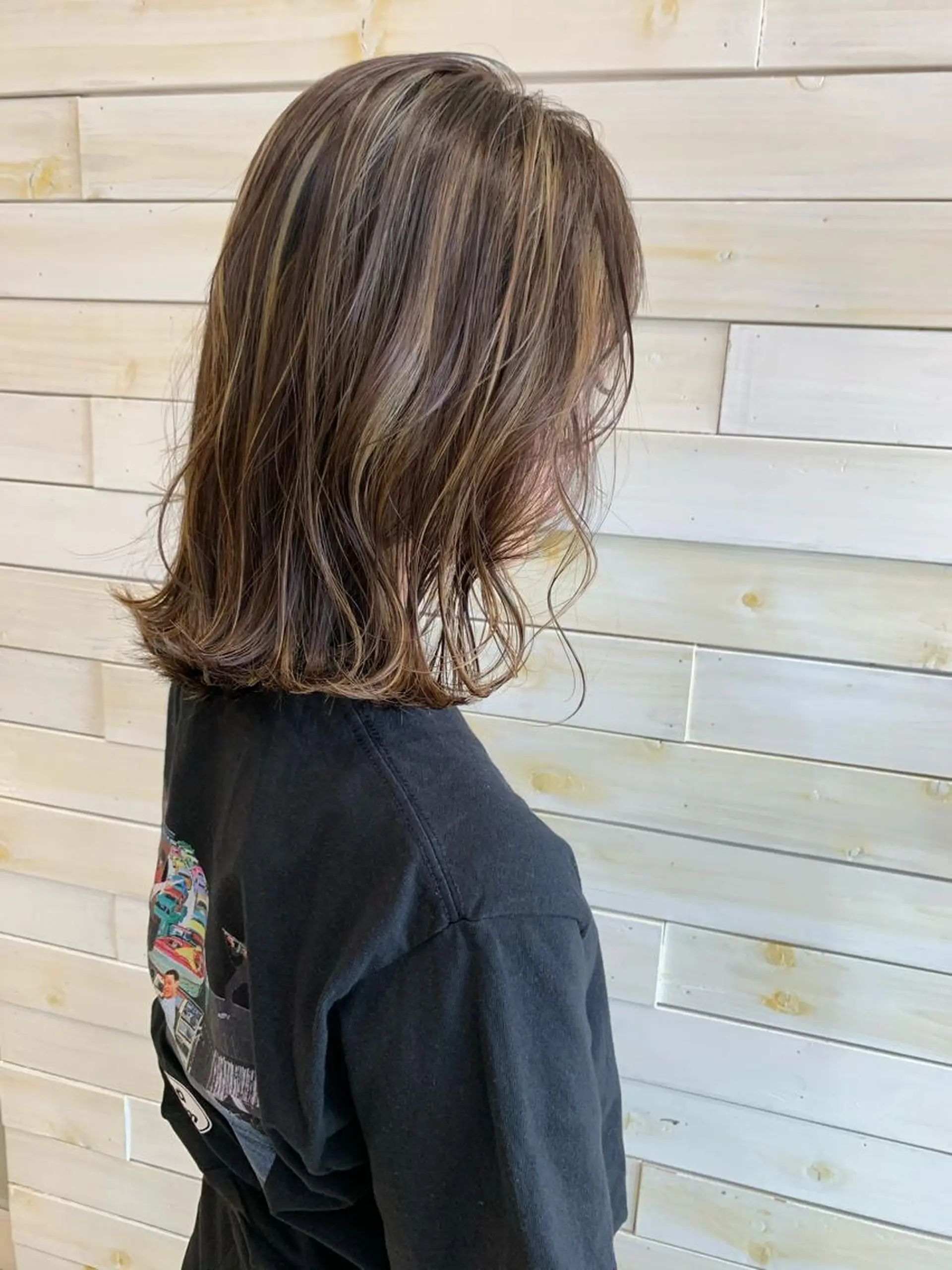 カラー ヘアカラー 黒田瀬奈/ボブ まろやかベージュのヘアスタイル