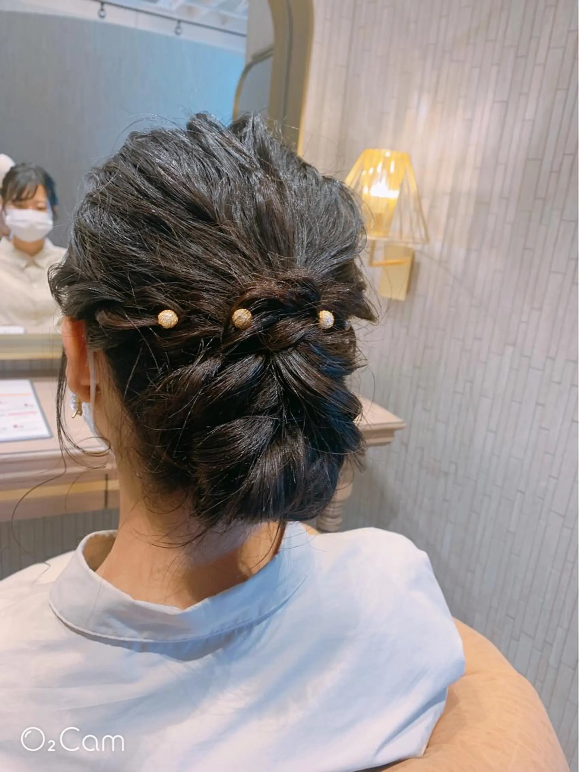 ヘアアレンジ 結婚式・ブライダル ヘアセット Aya/四条烏丸/ インナーカラーのヘアスタイル