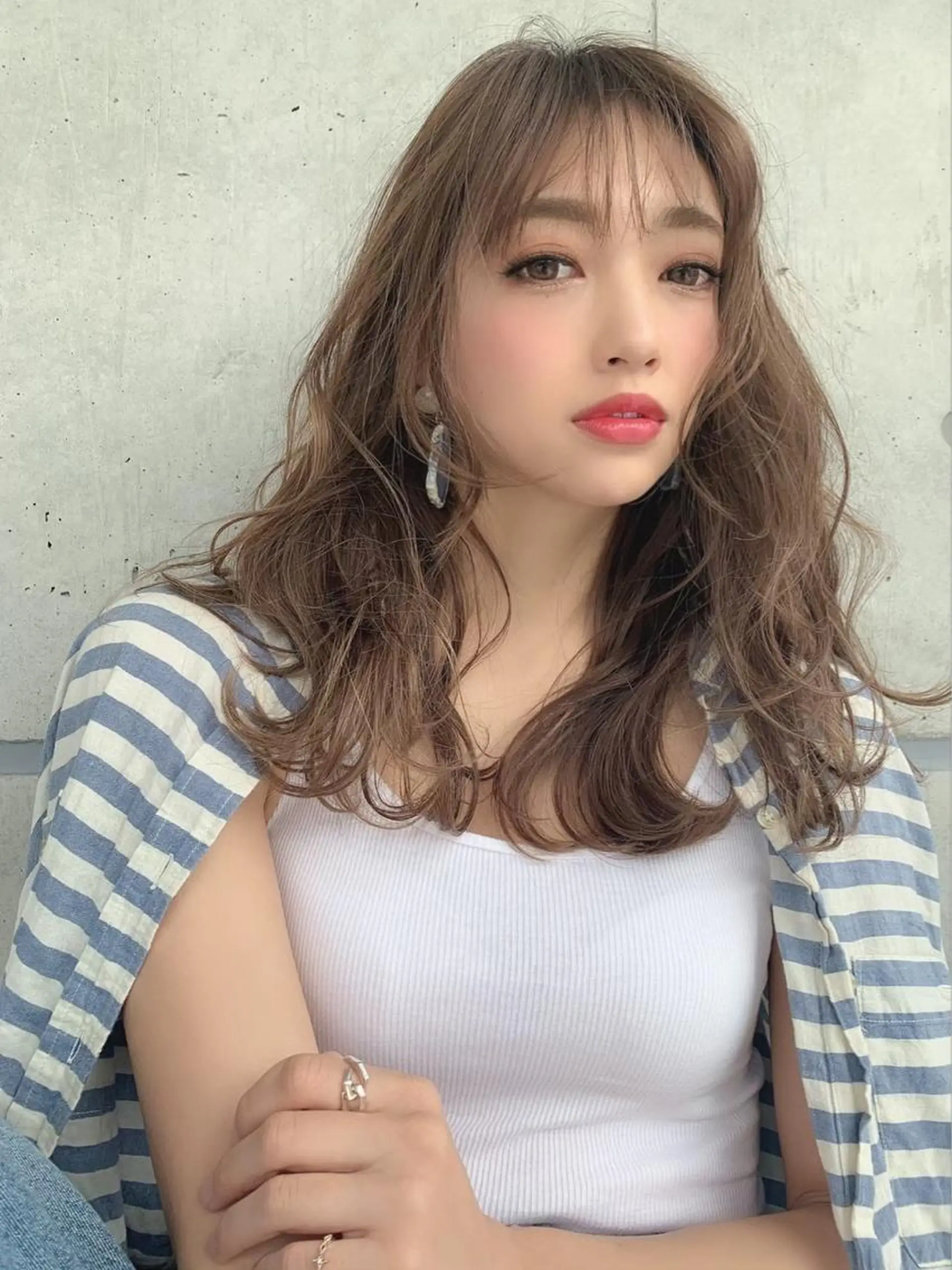 ロング カラー 大人っぽ♡上品な暖色 ♡ブリーチなし♡のヘアスタイル