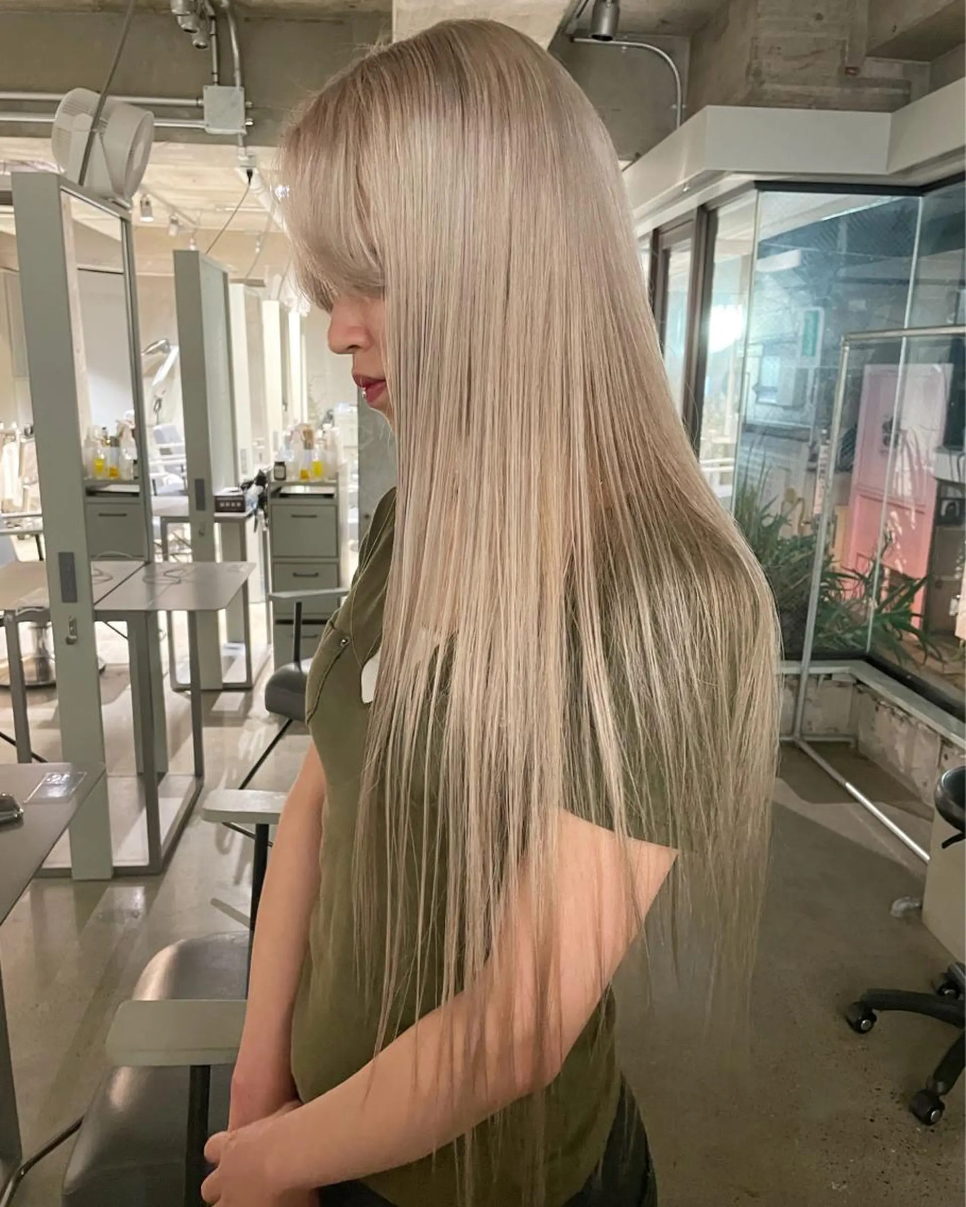 ロング カラー レイヤーパーマ🪐 伽羅のヘアスタイル