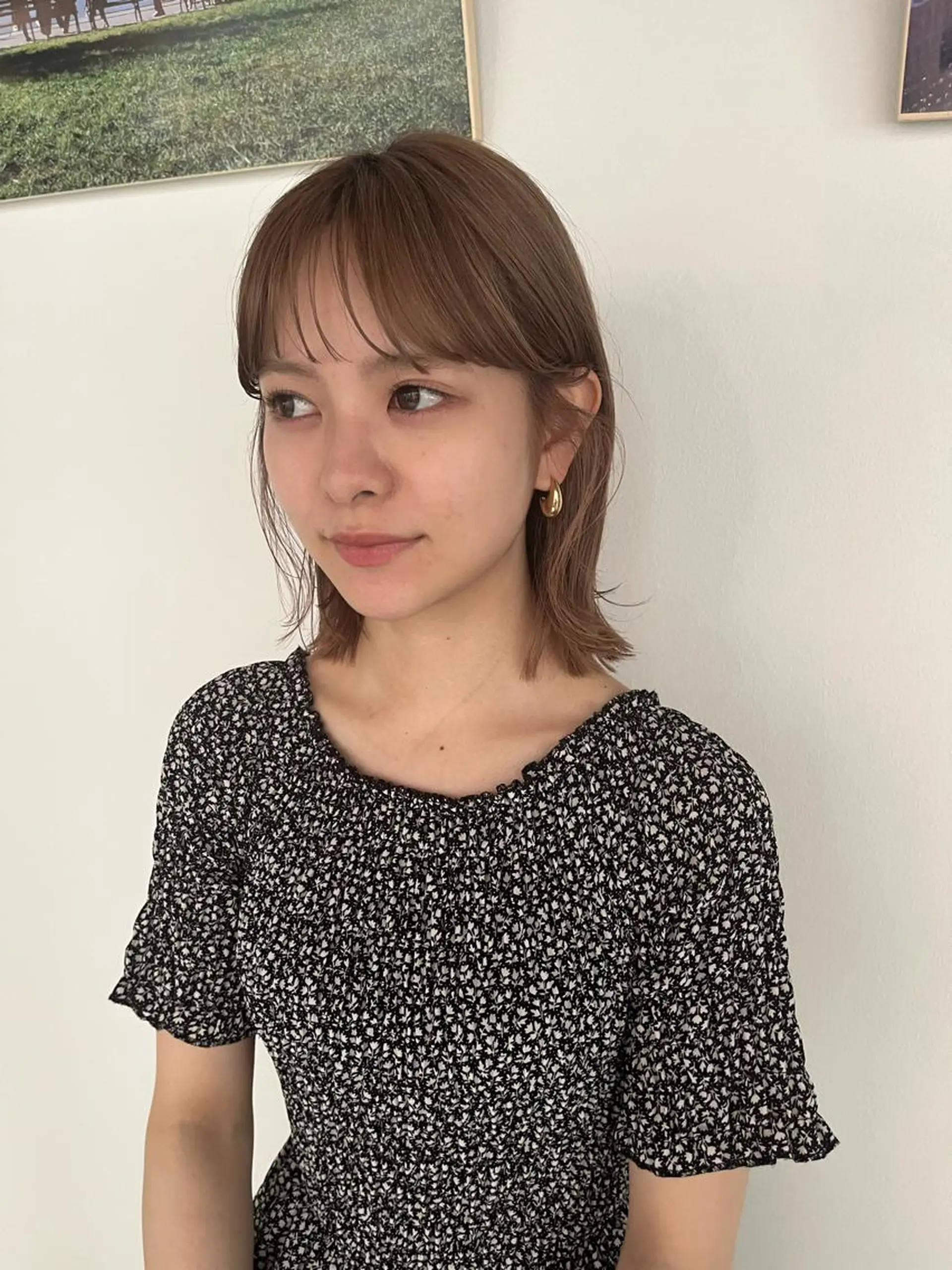 ミディアム カラー ブラウンカラー robe所属・robe 田中 実友のヘアスタイル