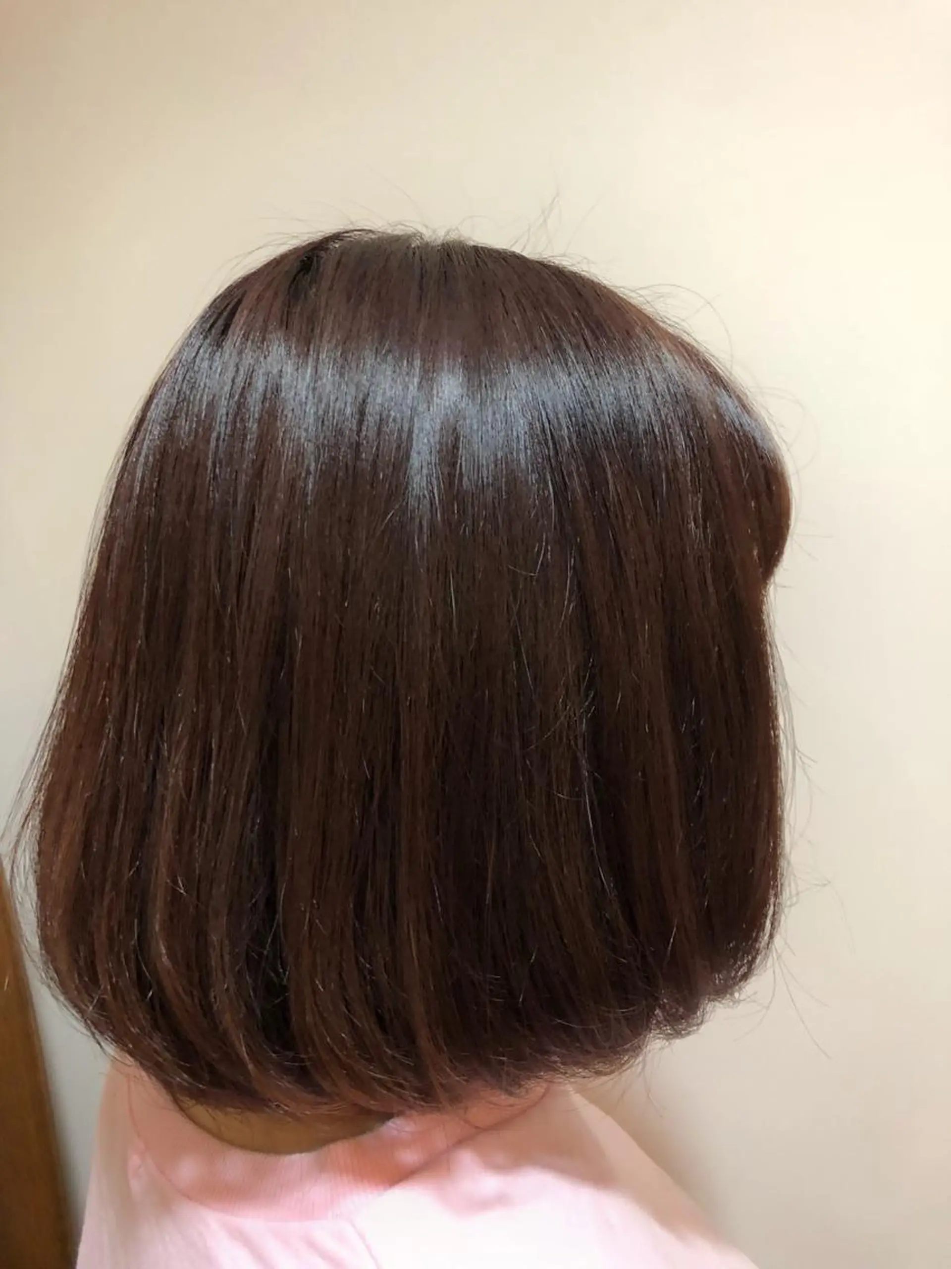 ミディアム カラー ブラウンカラー レッドカラー レッドブラウン 三好 美里のヘアスタイル