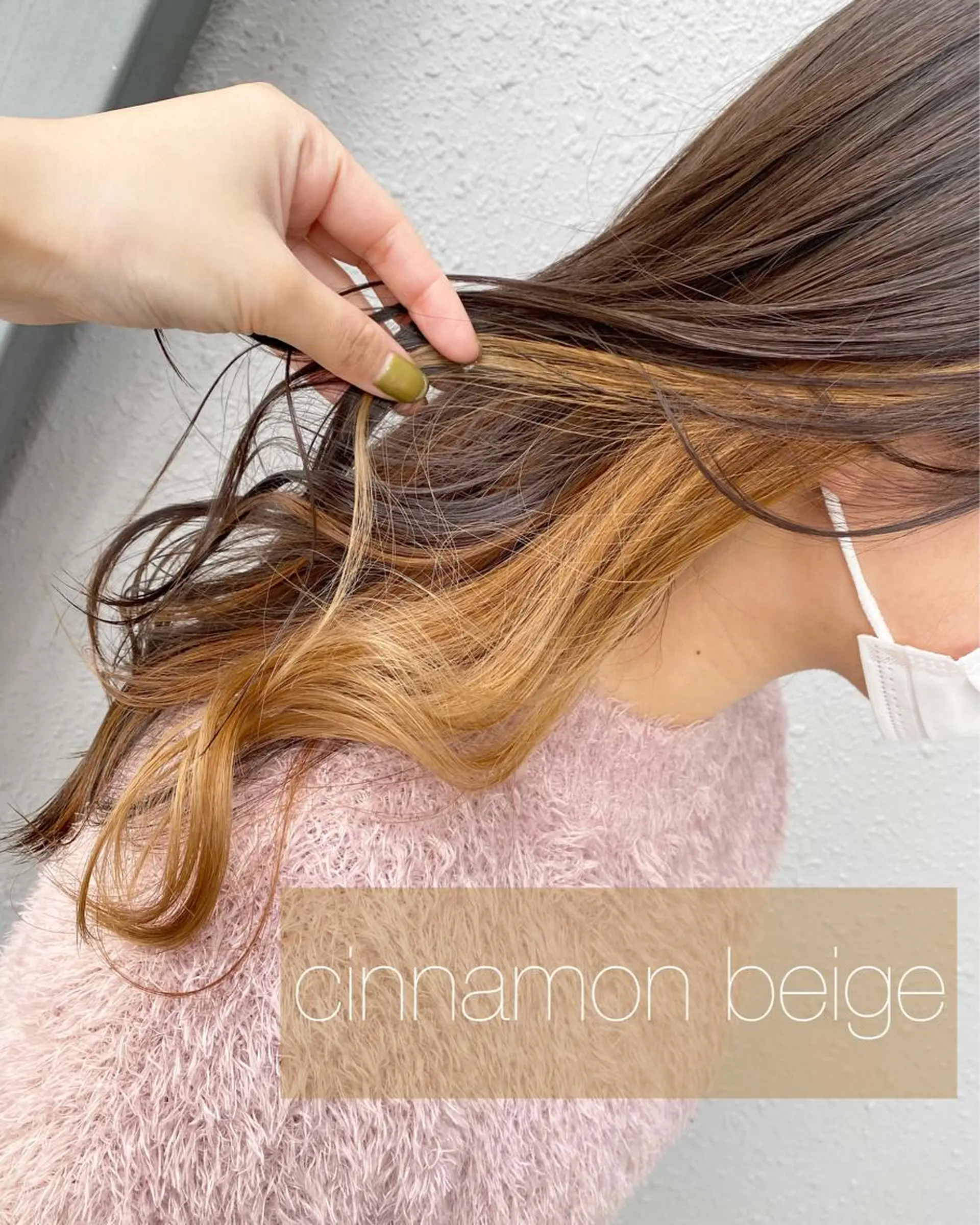 ロング カラー ブリーチ 後藤紗英/髪質改善 /オリーブベージュのヘアスタイル