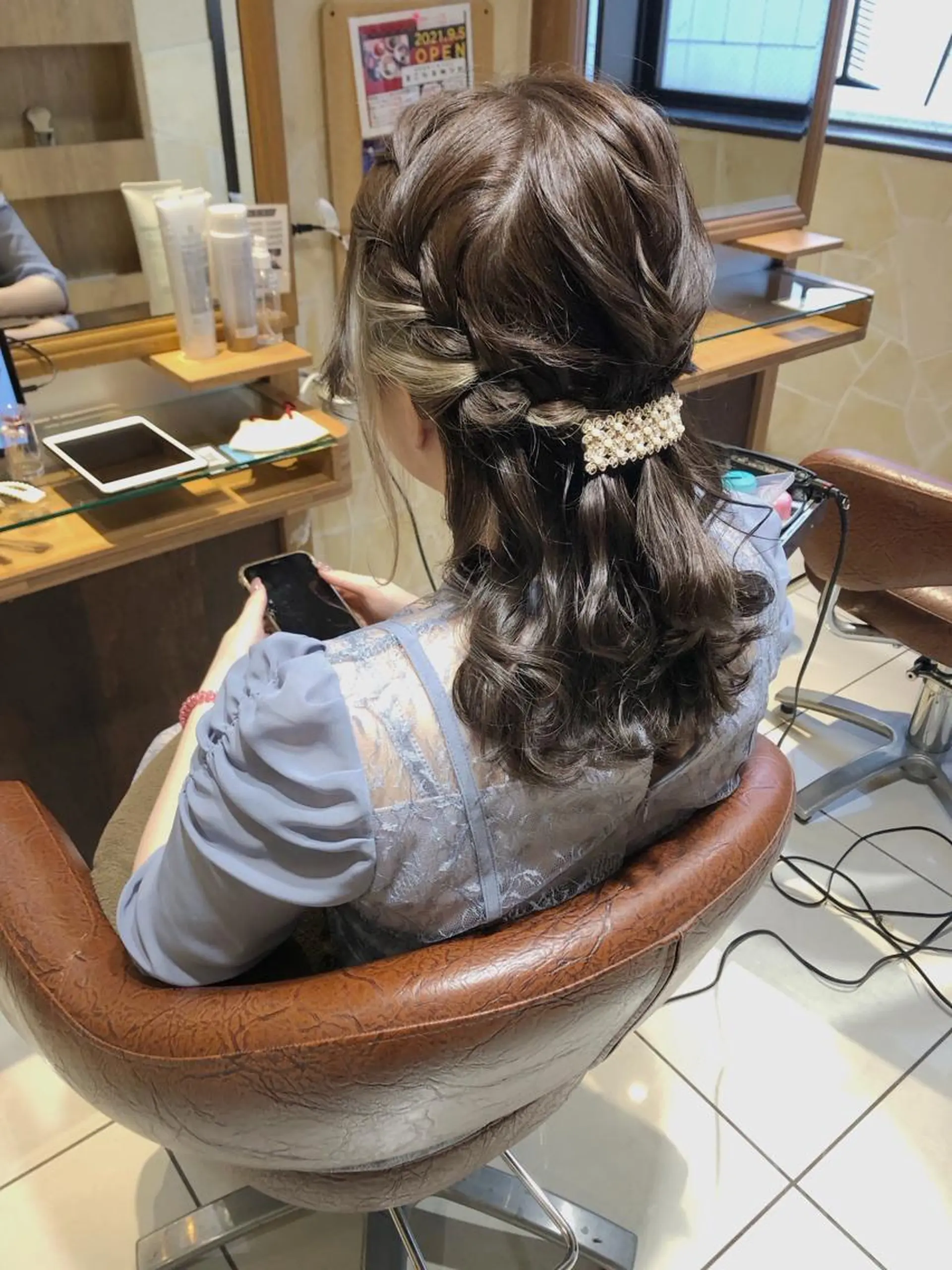 ミディアム ヘアアレンジ 結婚式・ブライダル ヘアセット 【ディレクター 🧸🤍田澤　唯那】のヘアスタイル