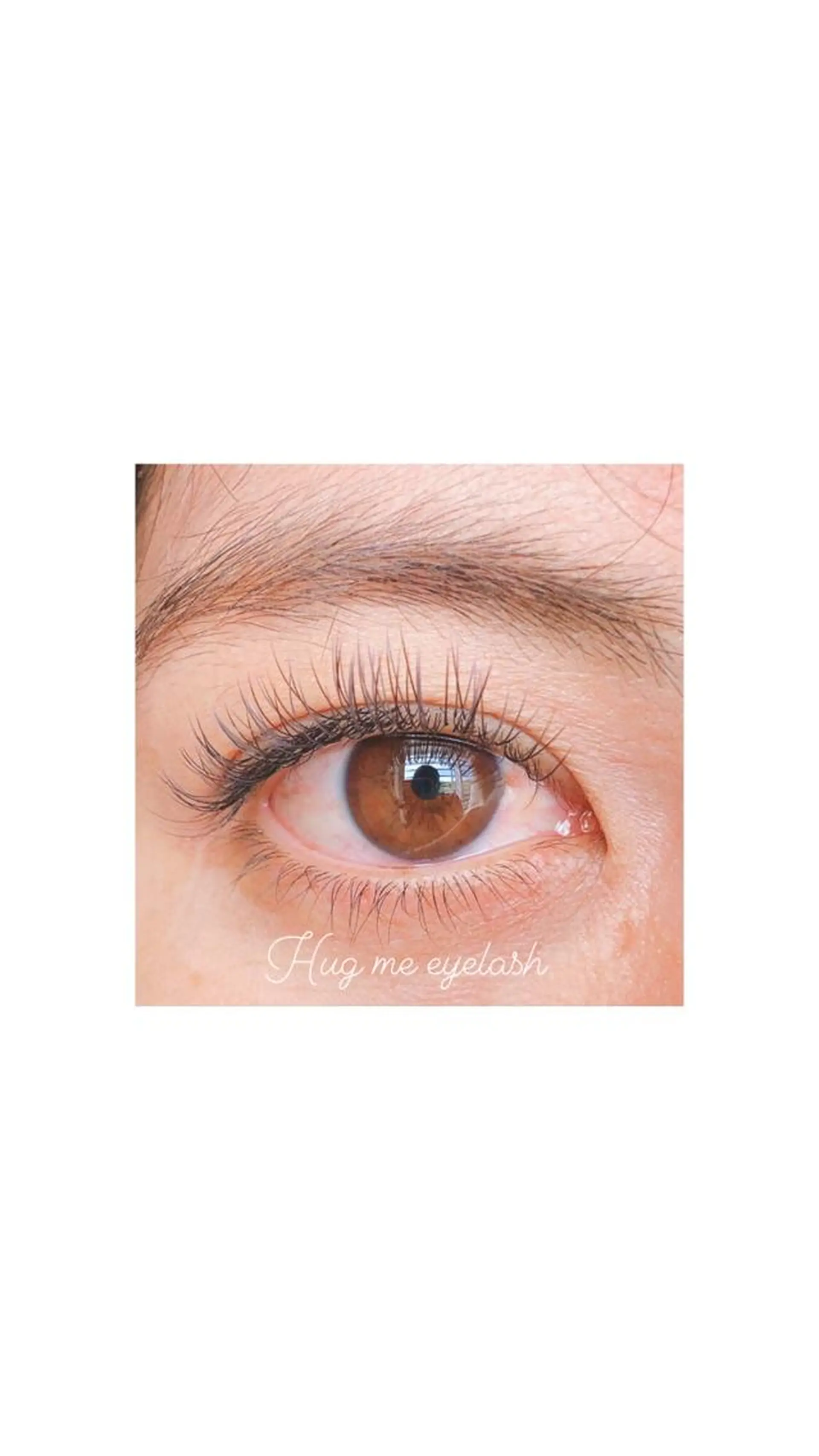 マツエク・マツパ フラットラッシュ Hug me eyelashのマツエク・マツパデザイン