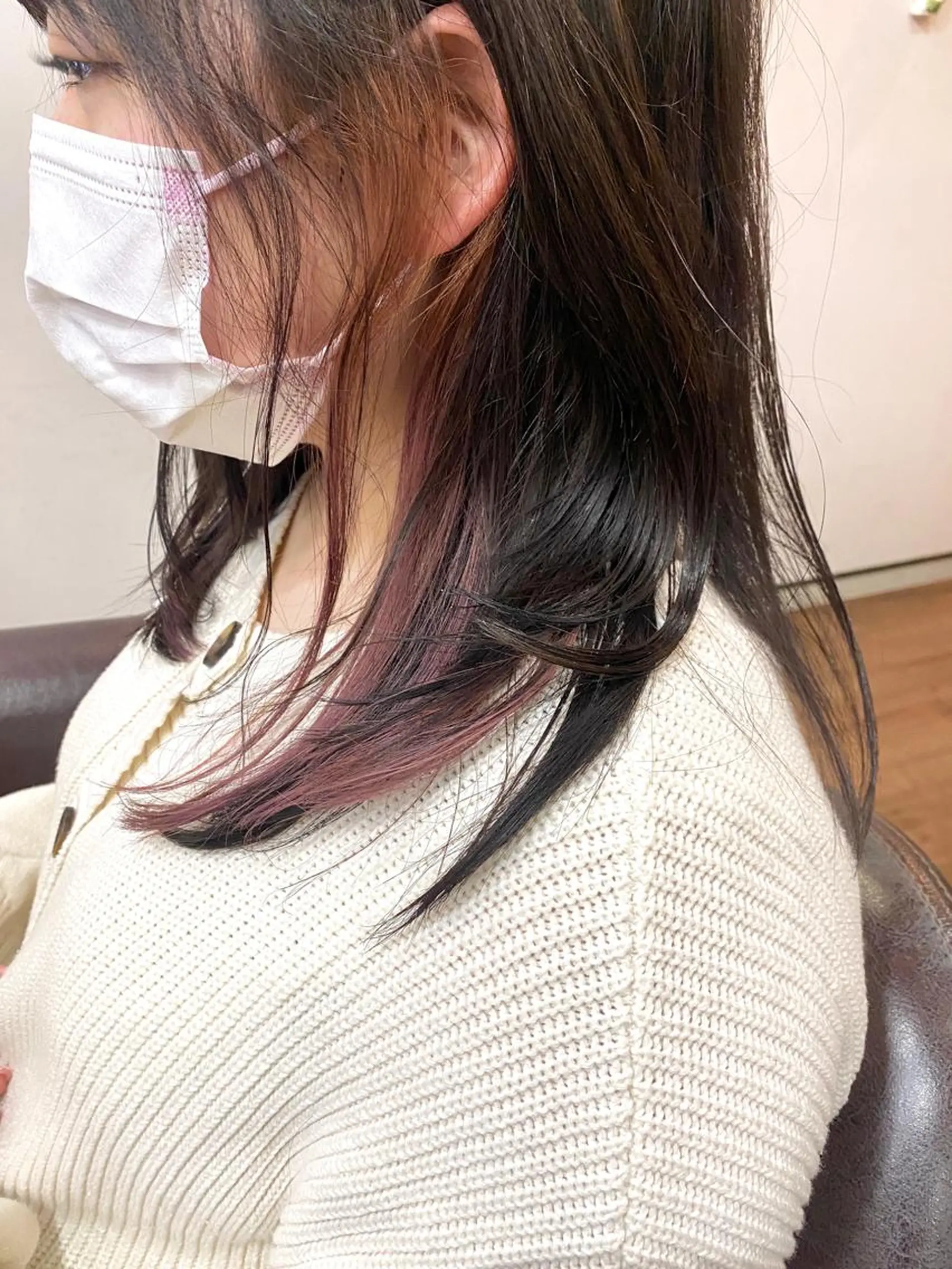 ロング パープルカラー ヘアカラー トリートメント 松村 崇弘のヘアスタイル