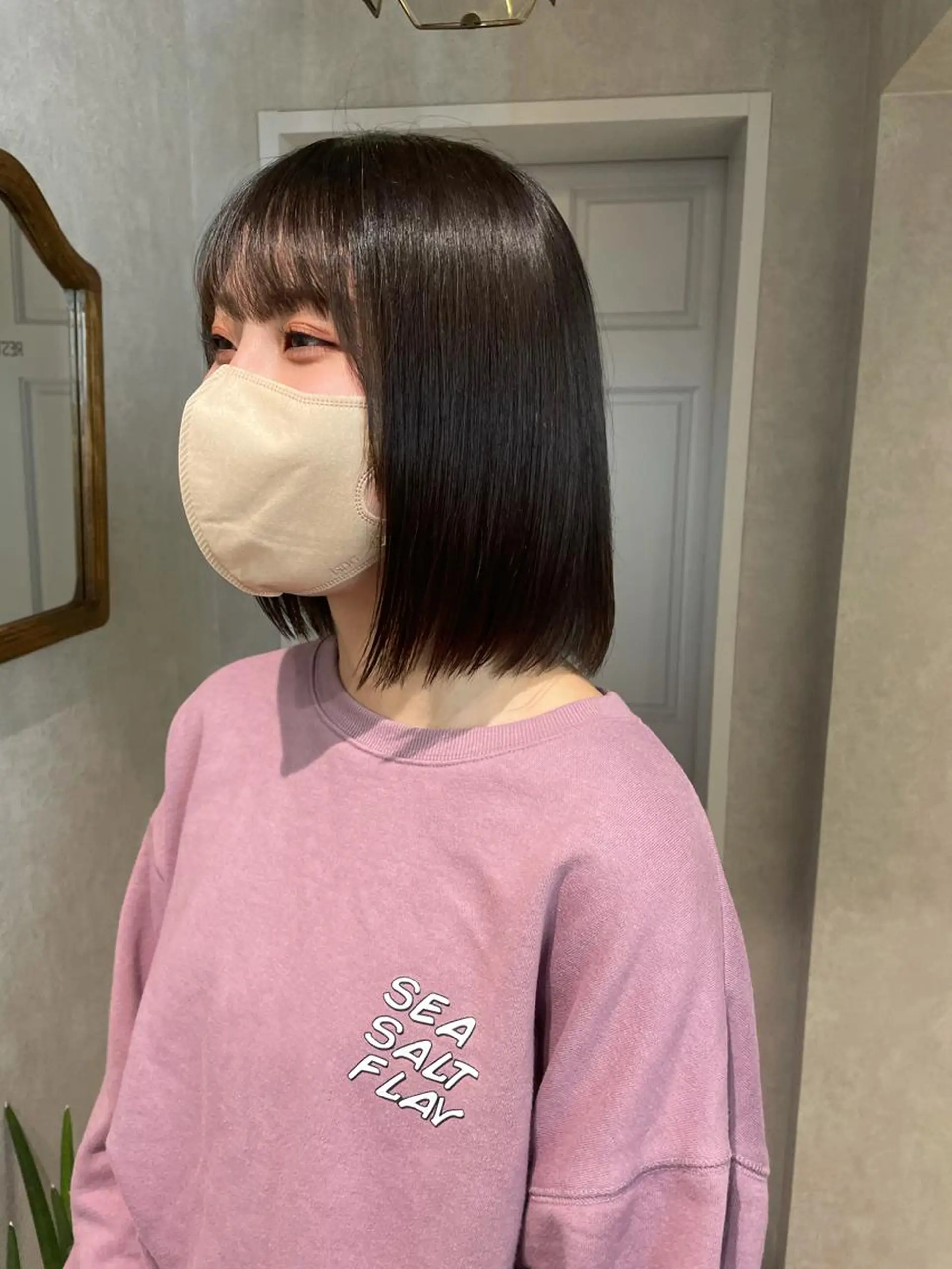 ミディアム カラー ヘアカラー ナチュラル透明感🌱 小山美樹子のヘアスタイル