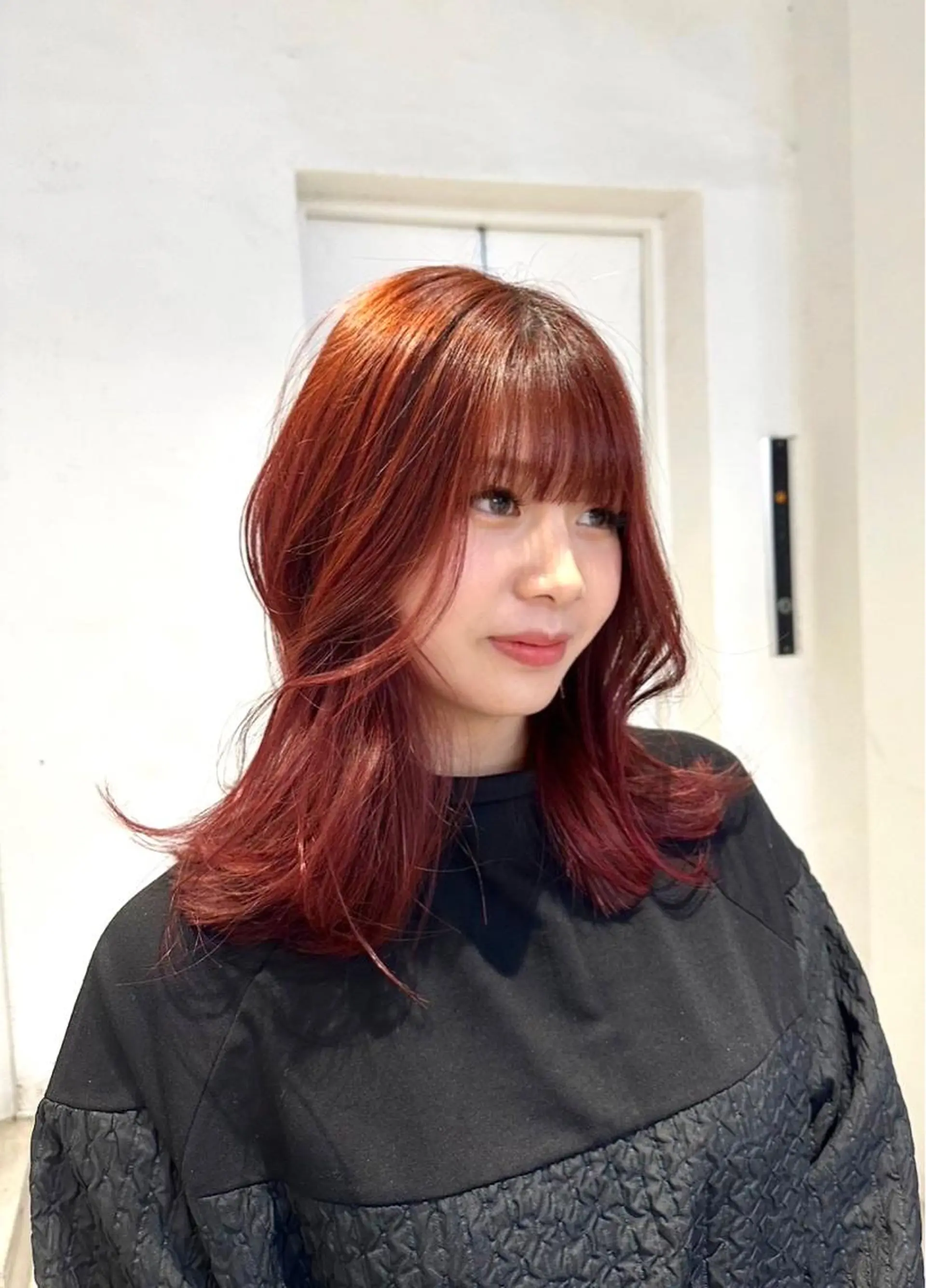 セミロング ヘアカラー トリートメント 🎀韓国レイヤー特化 🎀ベージュ/ミクのヘアスタイル