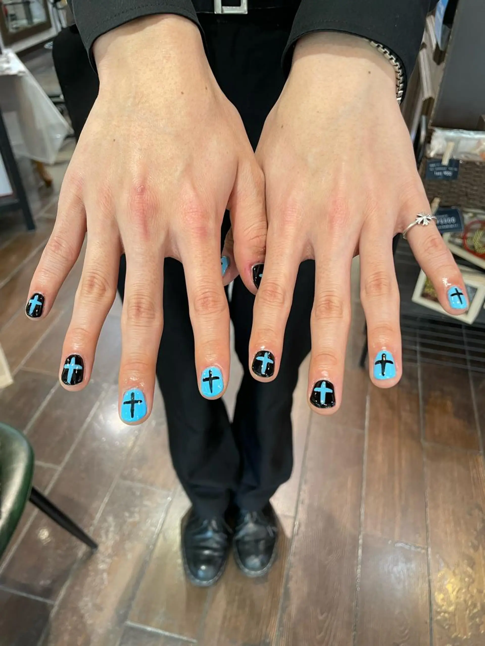 ネイル メンズネイル ハンドネイル メンズ/艶髪/カラー サクラ🌸のヘアスタイル