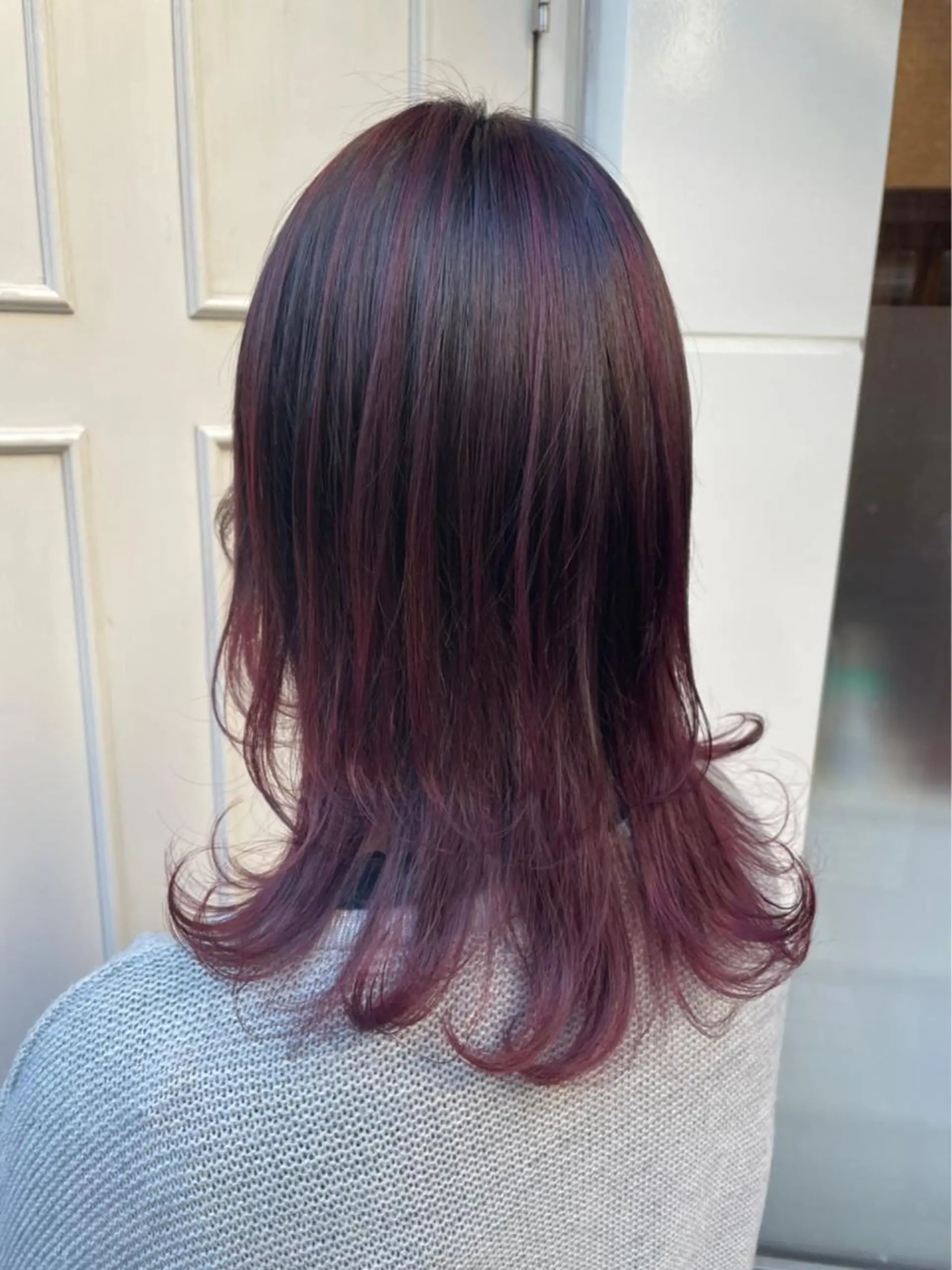 セミロング カラー ピンクカラー バイオレットカラー 🫟Blanco🫟 Color&Careのヘアスタイル