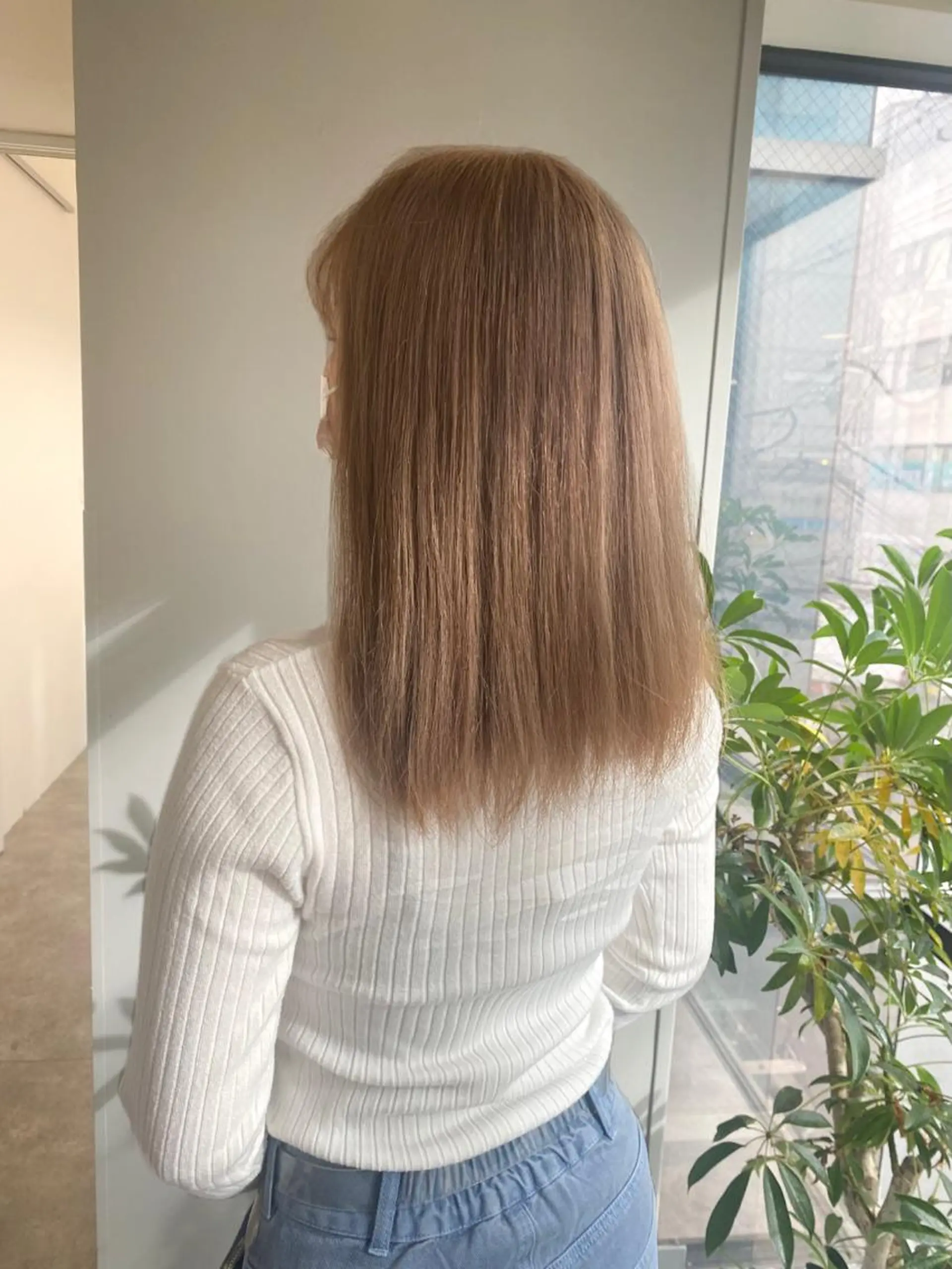 ミディアム カラー ヘアアレンジ ブリーチ ヘアカラー ボブ /ニュアンス/ satomi🧸💖のヘアスタイル