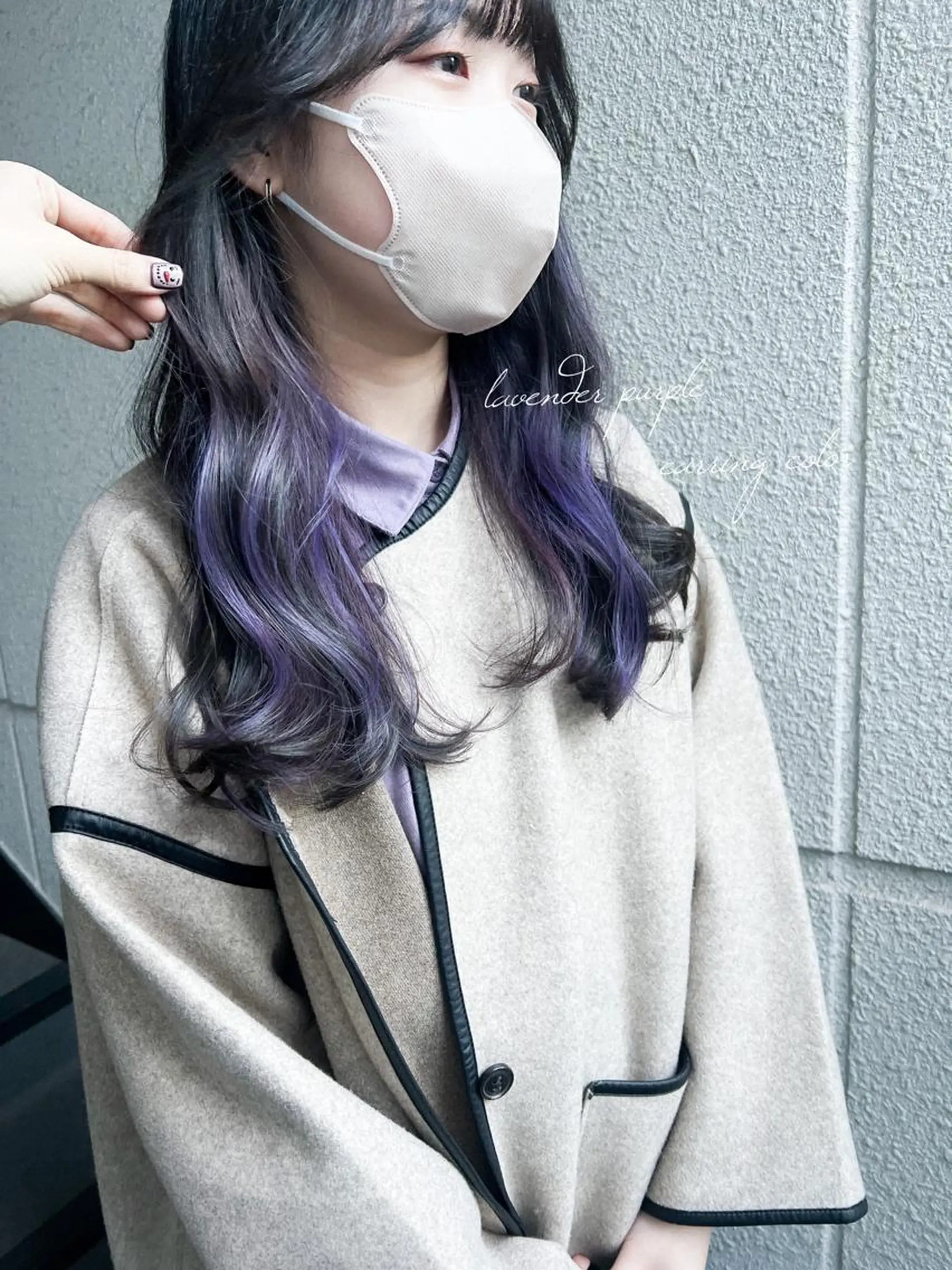 ロング カラー イヤリングカラー パープルカラー ヘアカラー カラーパティシエ facce🌼ikoのヘアスタイル