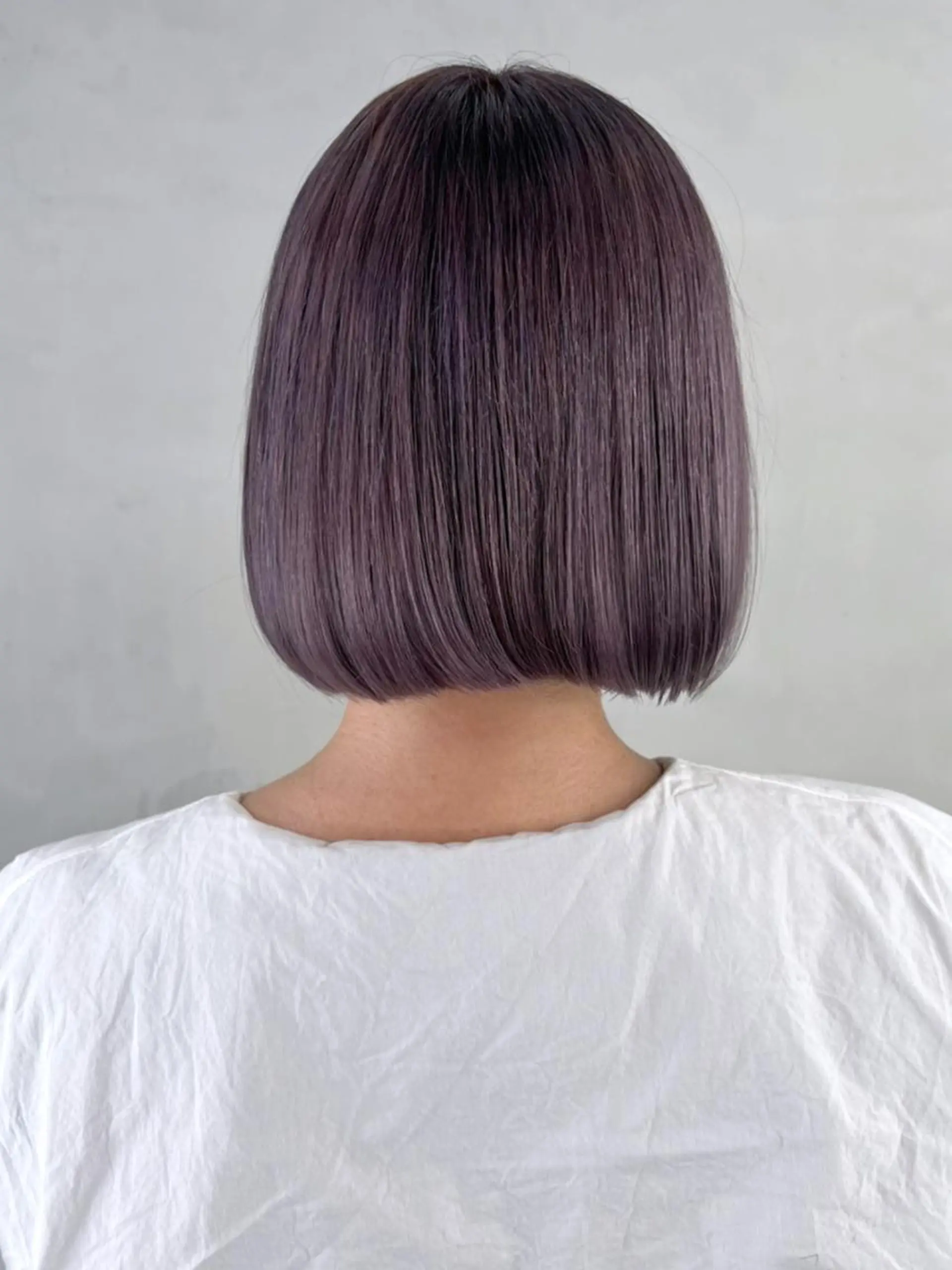 カラー パーマ ミディアム ヘアアレンジ ラベンダーカラー ボブ カット ヘアカラー トリートメント ITbyALBUM 浦和店のヘアスタイル