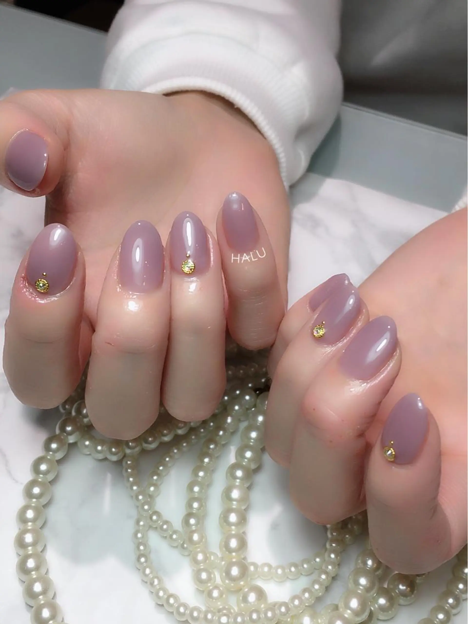 ネイル パープル HALU ハルのネイルデザイン