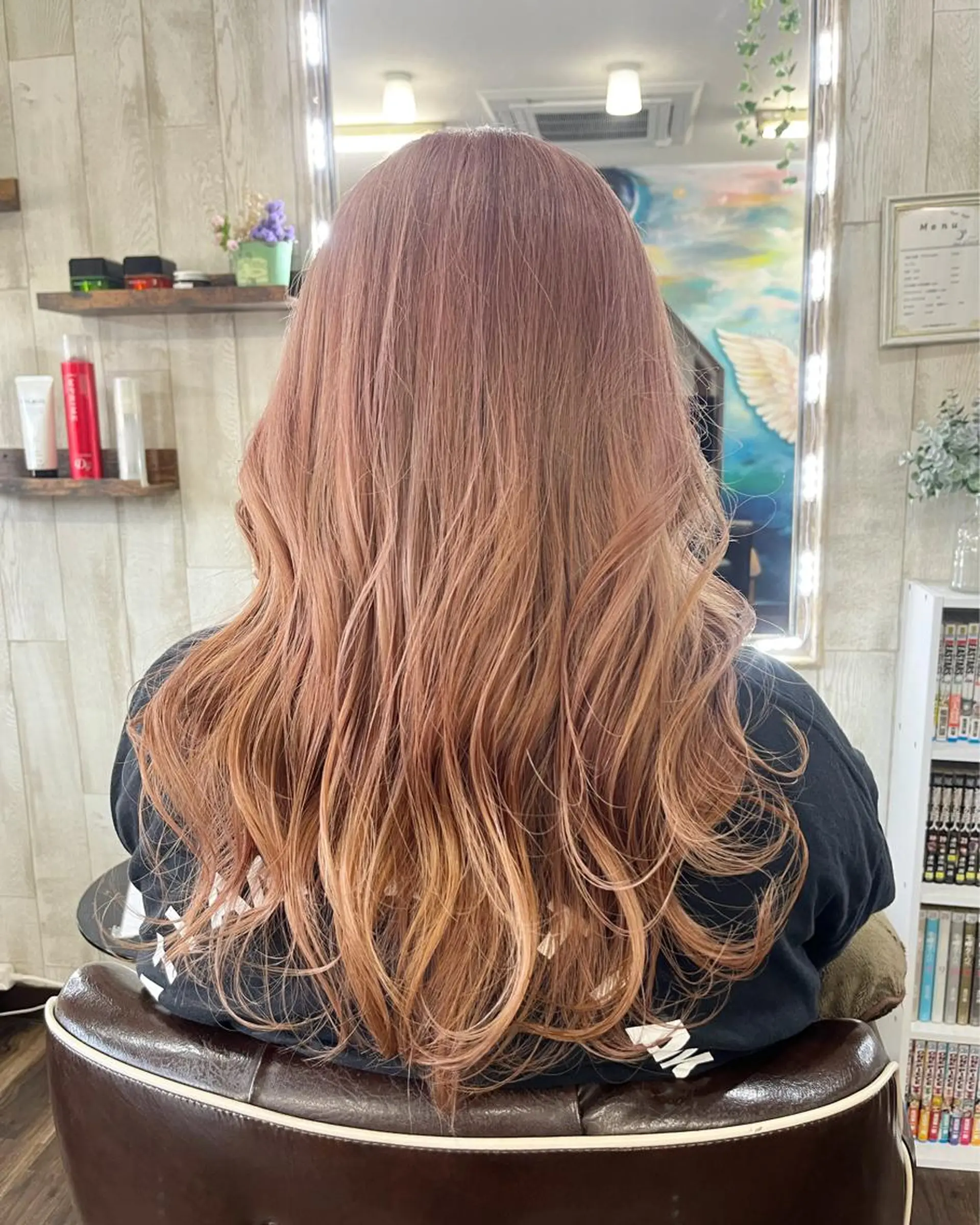 ロング カラー ベージュカラー ブリーチ ピンクカラー ピンクベージュ モリナガ ヒトミのヘアスタイル