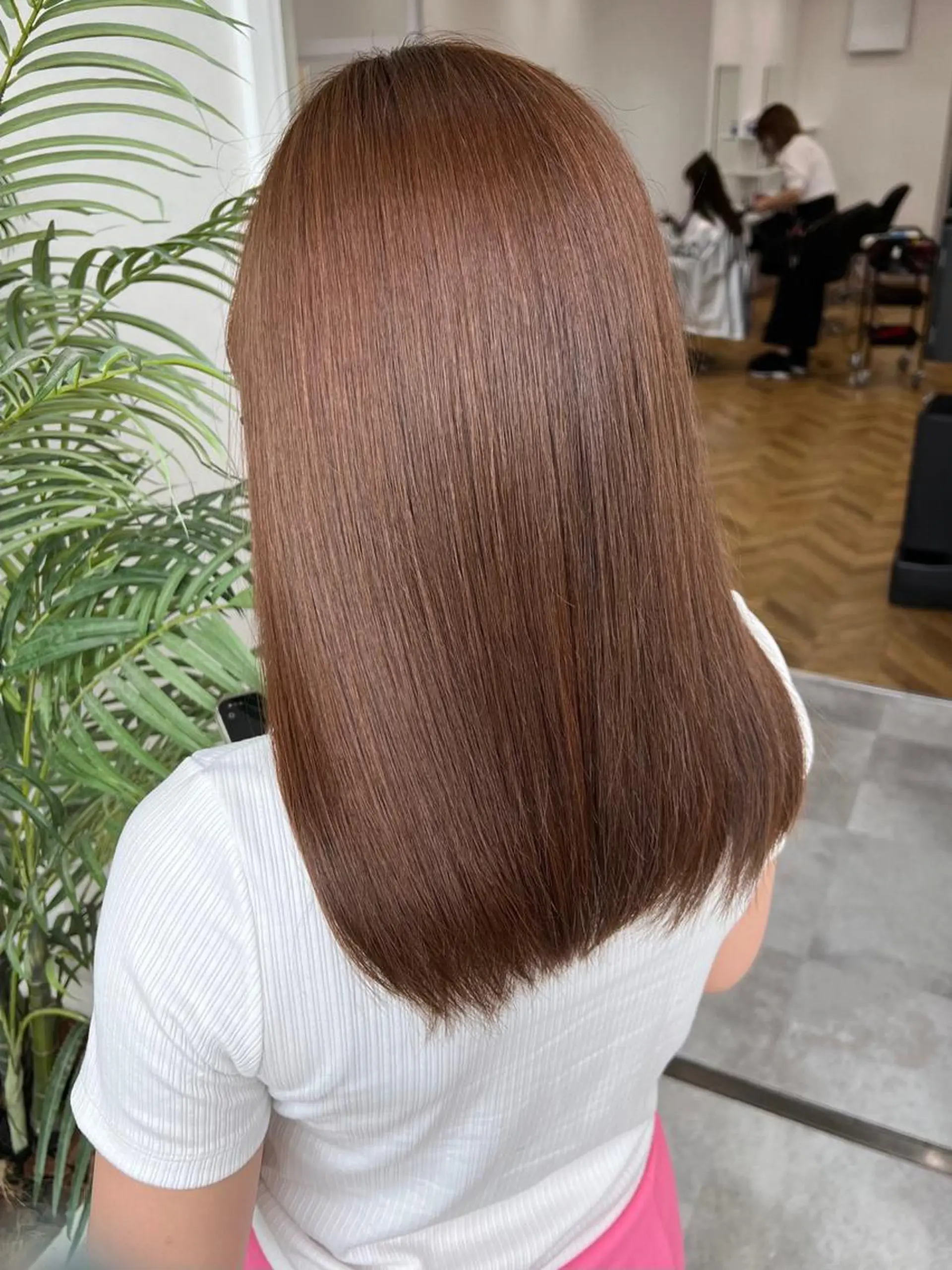 セミロング カラー ヘアアレンジ ベージュカラー ブラウンカラー ナチュラルブラウン ヘアカラー トリートメント ✨カチモリ✨レイヤー 韓国ヘア🇰🇷ゆいのヘアスタイル