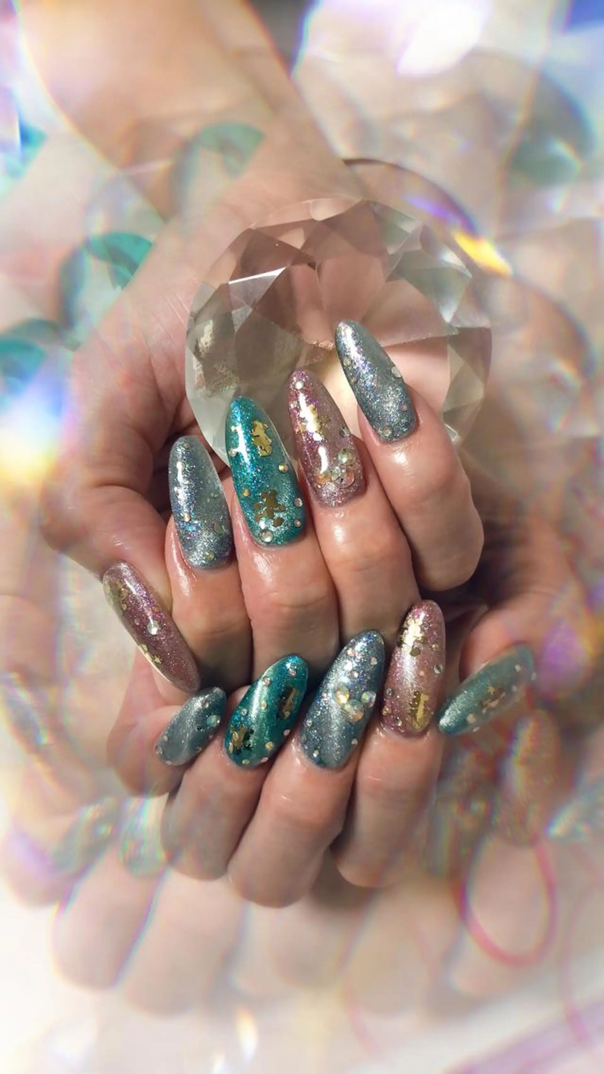 ロング ネイル ハンドネイル ハンドケア 💎ビューティサロン 湘南　RIRAN💎のネイルデザイン