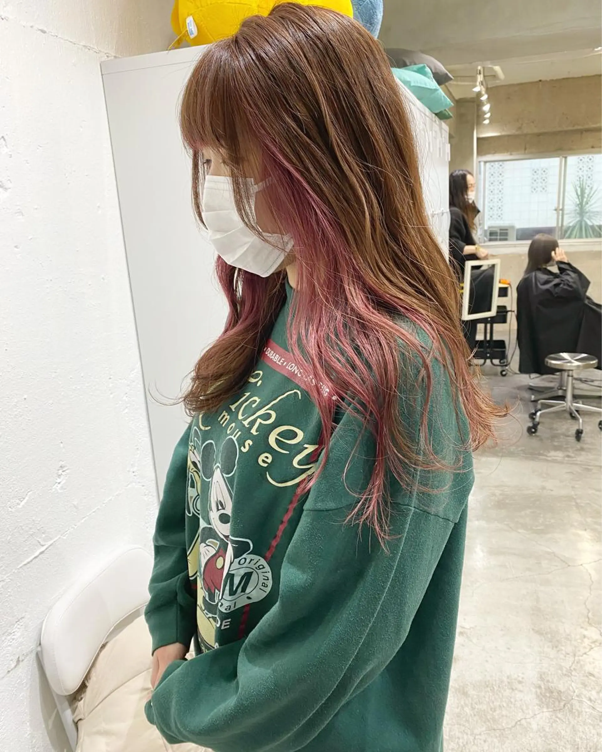 セミロング カラー ヘアアレンジ 切りっぱなしボブ アッシュ アッシュグレー ベージュカラー 黒髪 ササキカズマ〻透明感 〻色落ち〻赤み消しのヘアスタイル