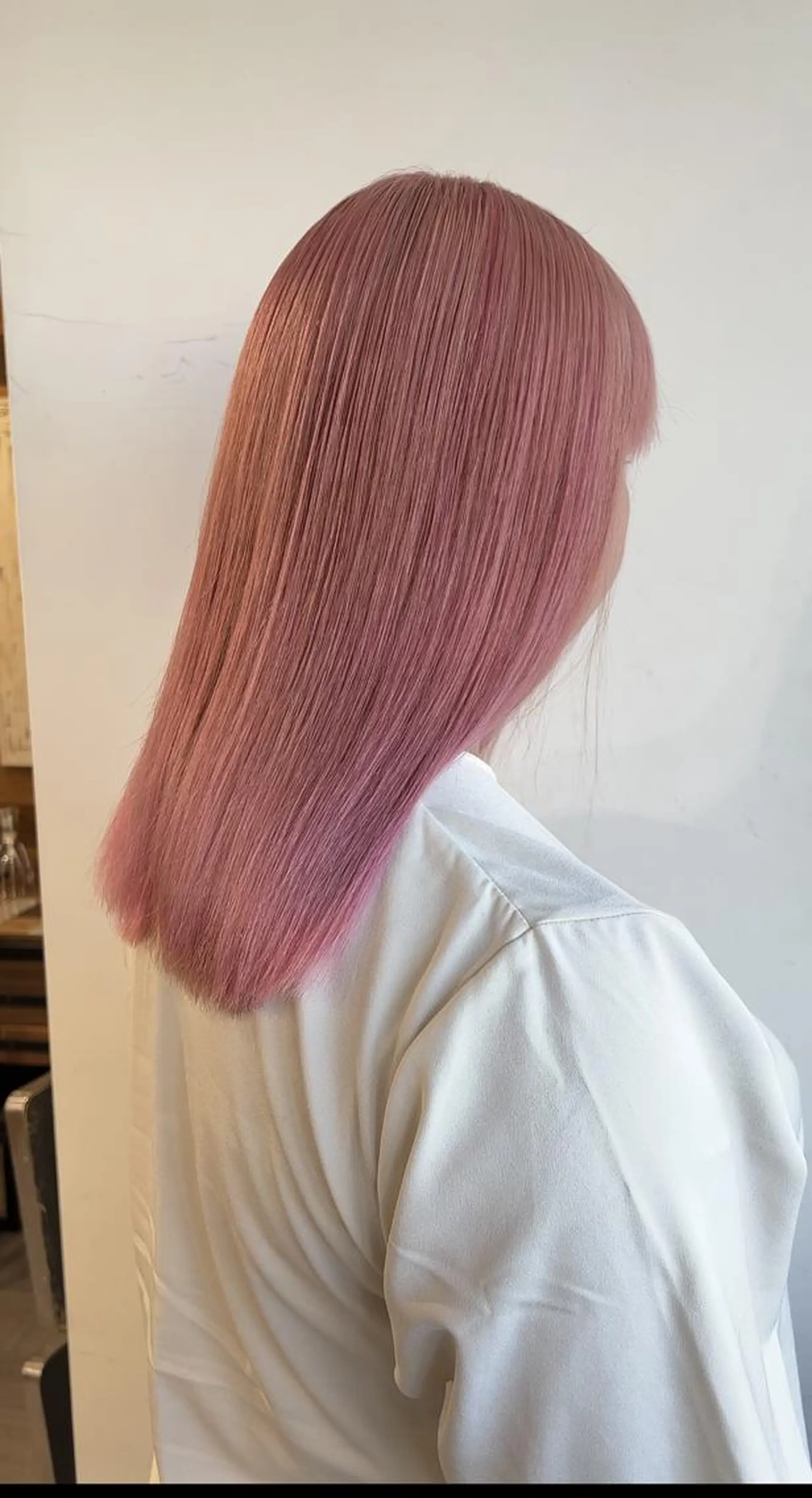 セミロング カラー ブリーチ ケアブリーチ ハイトーンカラー ピンクカラー ヘアカラー トリートメント メンズパーマ/ メンズカット/タクヤのヘアスタイル