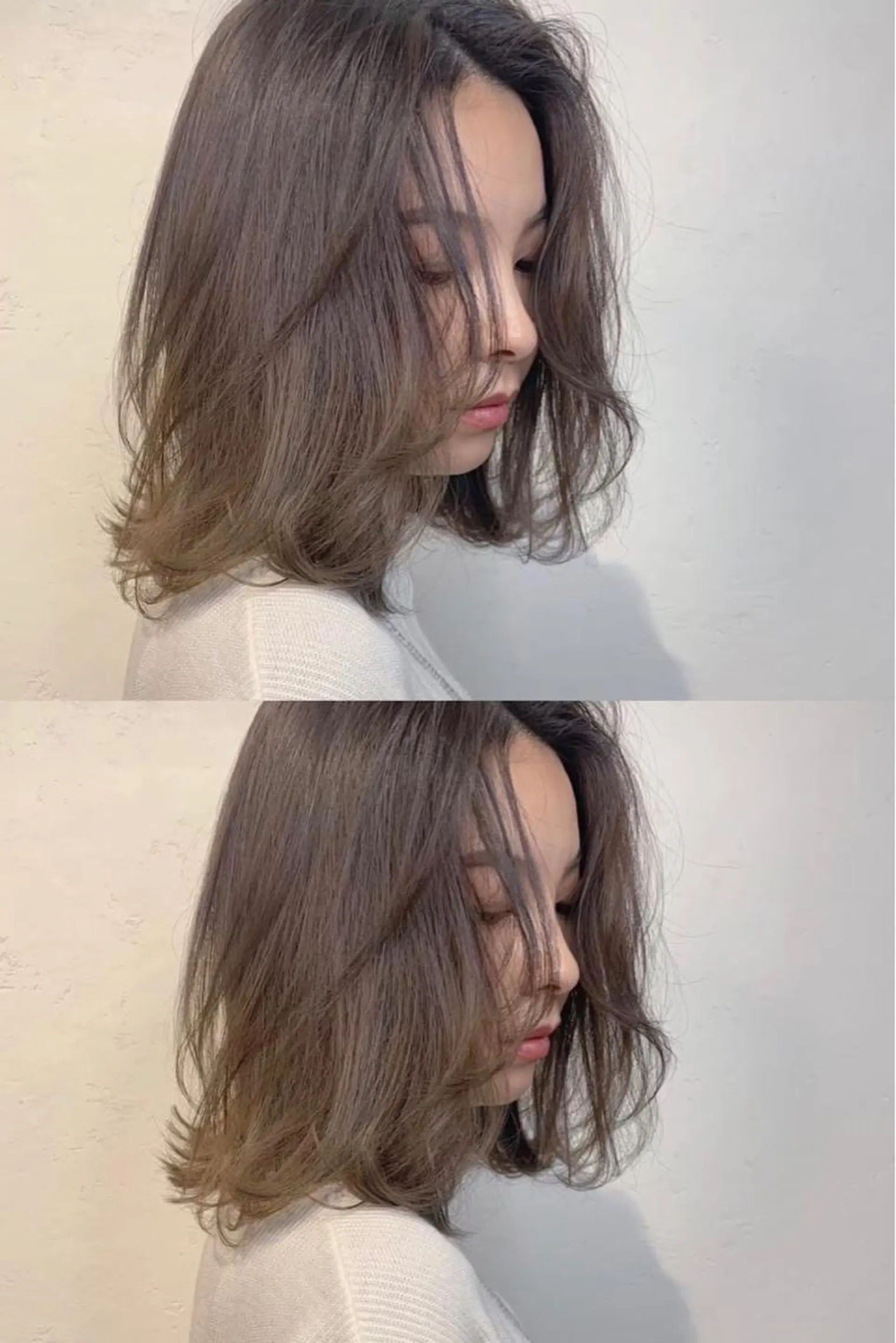 セミロング カラー カット トリートメント _WHITE 高槻のヘアスタイル