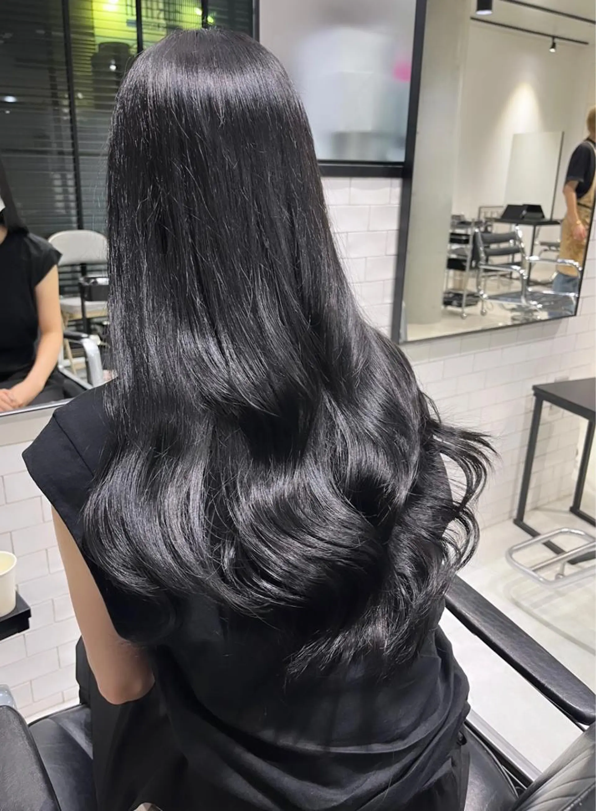 ロング カラー カット ヘアカラー トリートメント ヘッドスパ 透明感/オリーブ/ グレージュ/YUKAのヘアスタイル