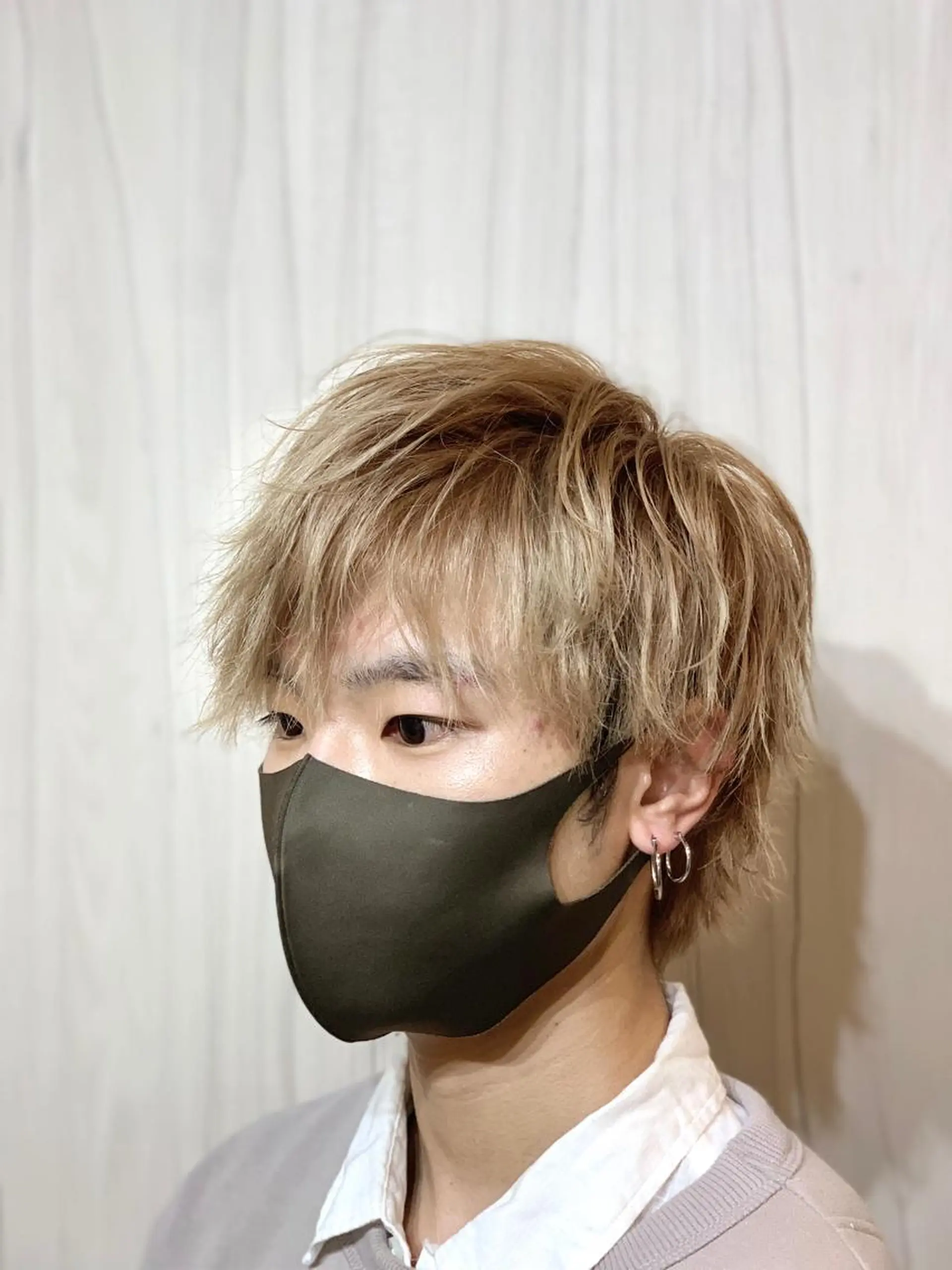 セミロング カラー ヘアアレンジ メンズ ⭐️柏木皇気ブリーチ ムラ修正/他店直しのヘアスタイル