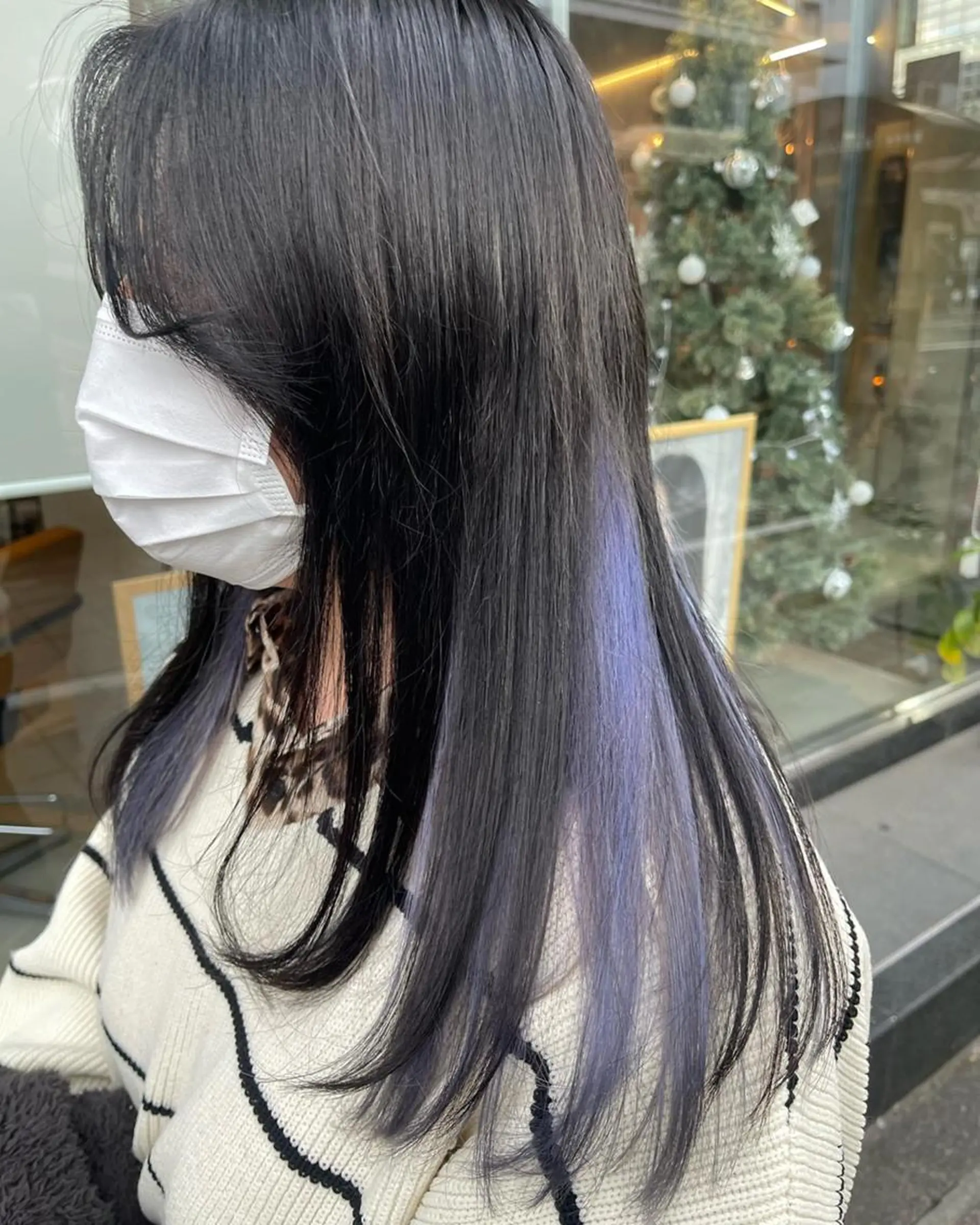 ミディアム カラー ヘアアレンジ 黒髪 ブリーチ ブルーカラー ブルーブラック グラデーションカラー ❥【韓国風ヘア】 stylist 林❥のエステ・リラクイメージ