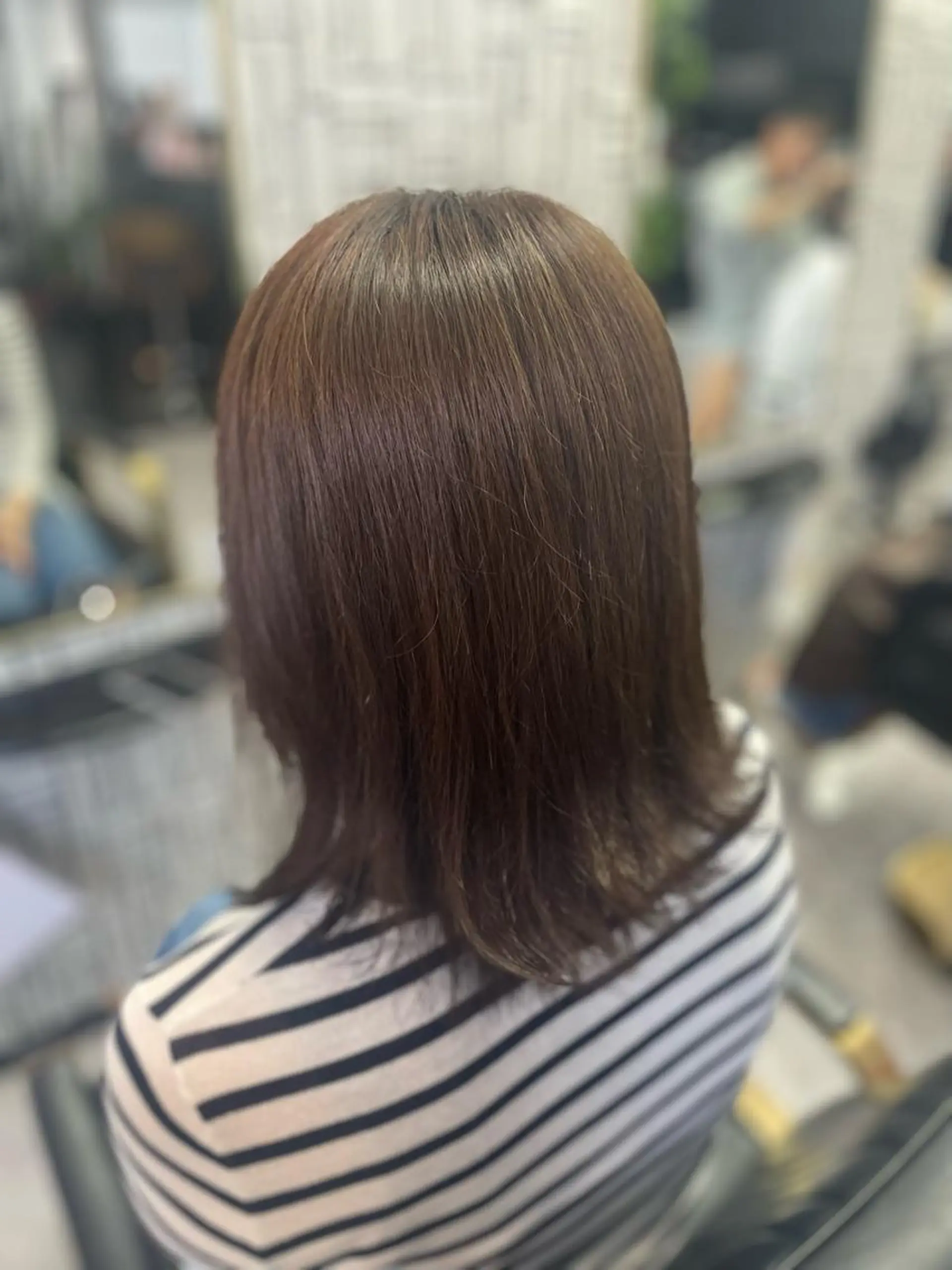 セミロング 縮毛矯正 トリートメント ヘアカラー 篠原 侑作のヘアスタイル